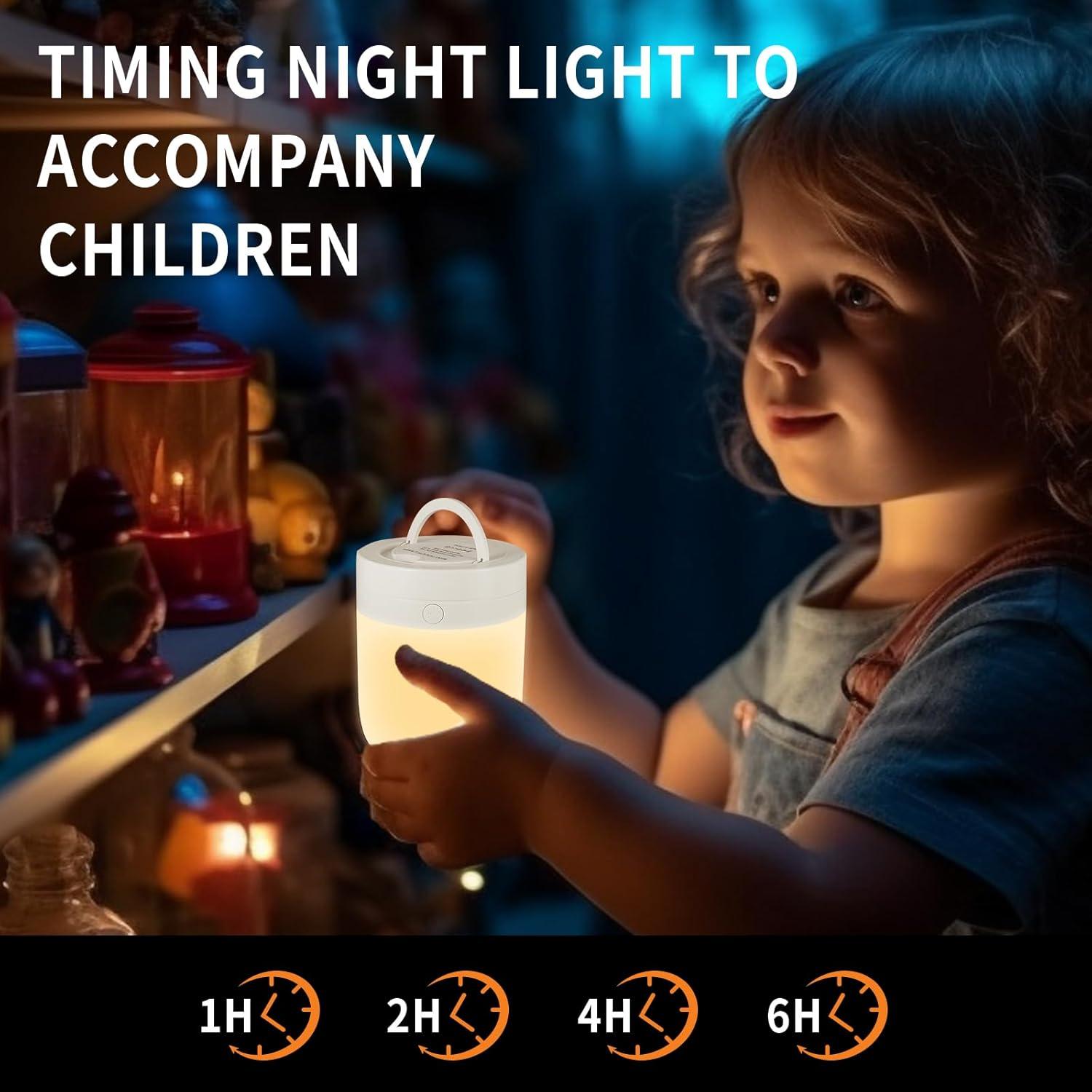 Luz Nocturna LED Deogos 13 Colores Regulable para Niños