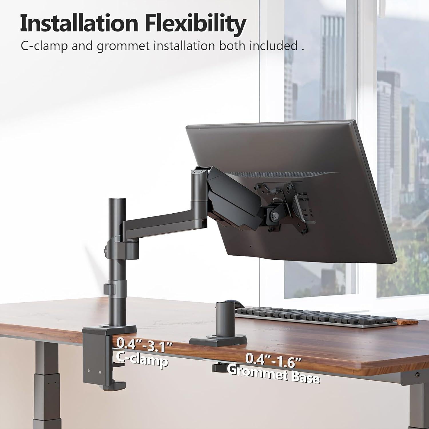 Soporte de Monitor WALI GSDM001 13-32" Ajustable Negro