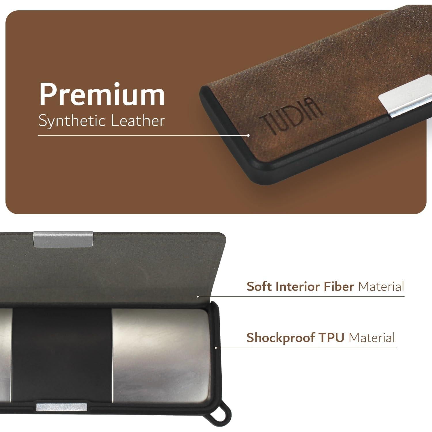 Funda de cuero TUDIA para KardiaMobile 6L, magnética