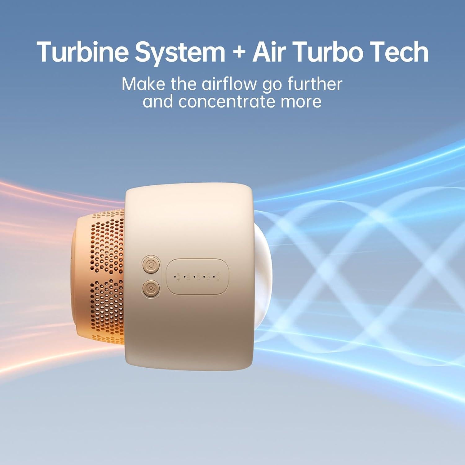 Ventilador de Cochecito JISULIFE Turbo Sin Aspas 4000mAh