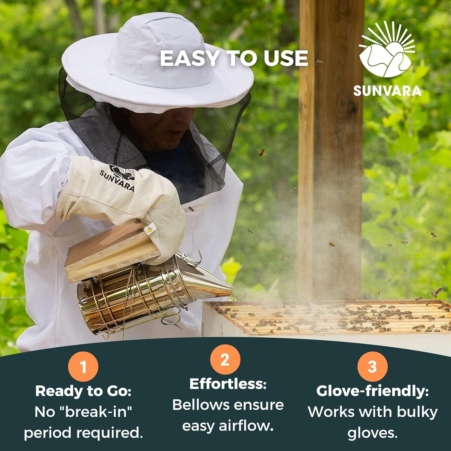 Ahumador de Abejas SunVara Acero Inoxidable 0.70 kg