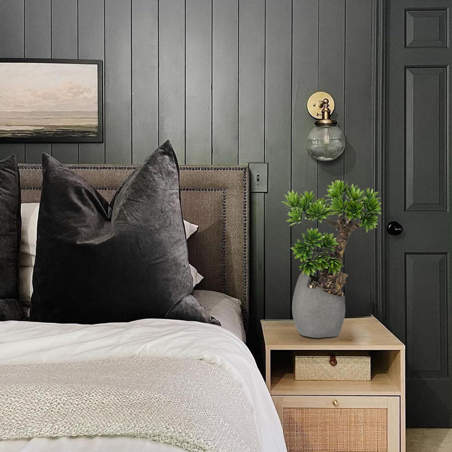 Árbol Bonsai Falso DILATATA 35 cm con Maceta de Cemento