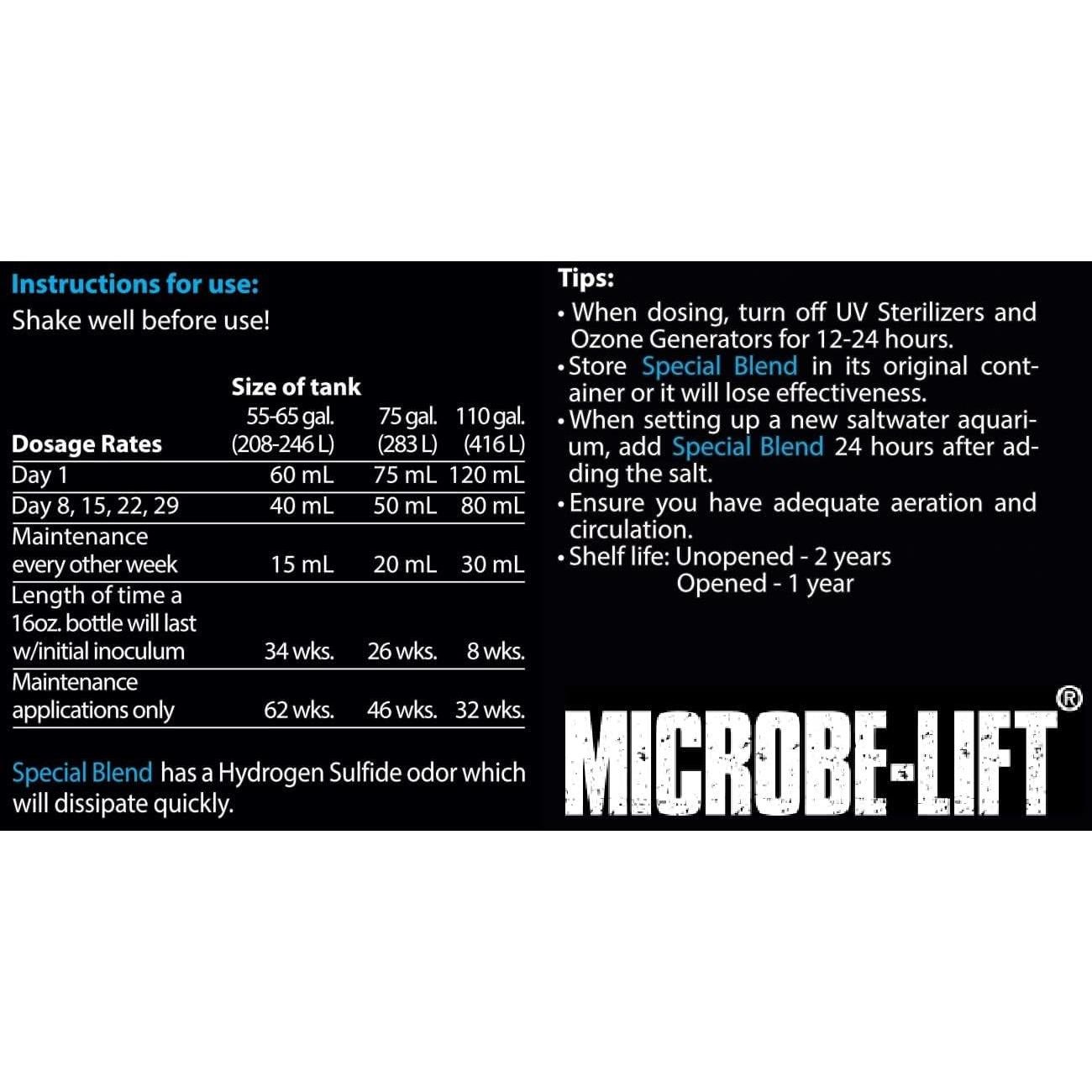 Limpiador de Acuarios MicrobeLift SBH16 0.34 kg Agua Dulce/Salada