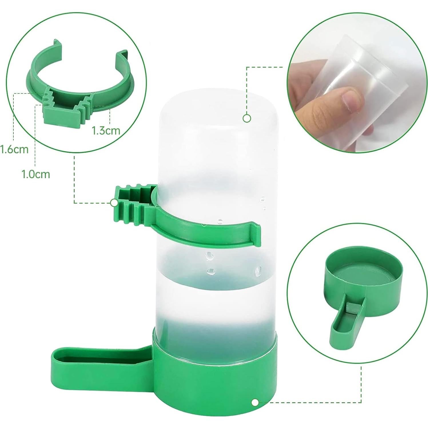 Dispensador de Agua Automático para Aves Gosear 4pcs 140ml