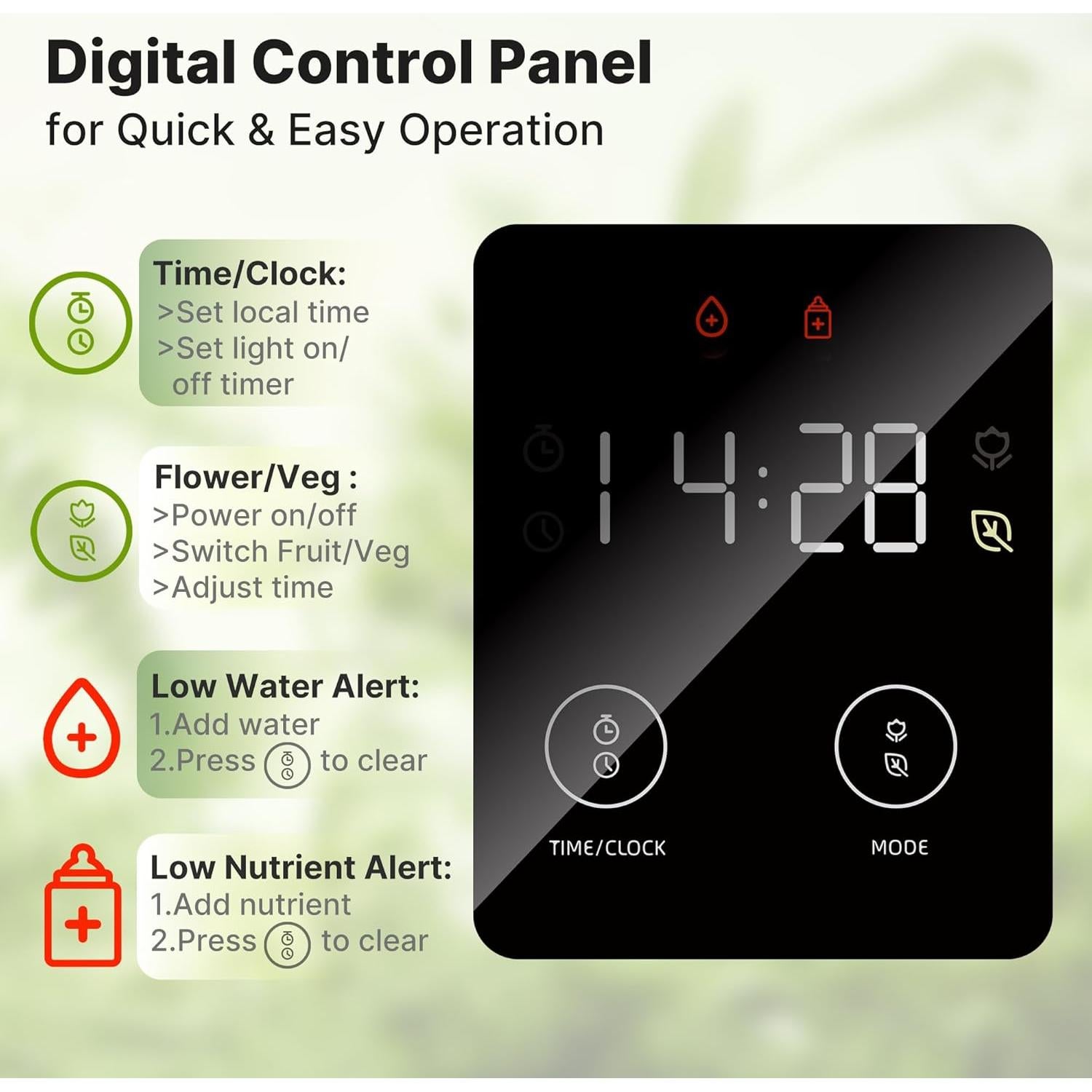 Sistema Hidropónico SUNCOZE Kit 20 Cápsulas 10L Luz 30W