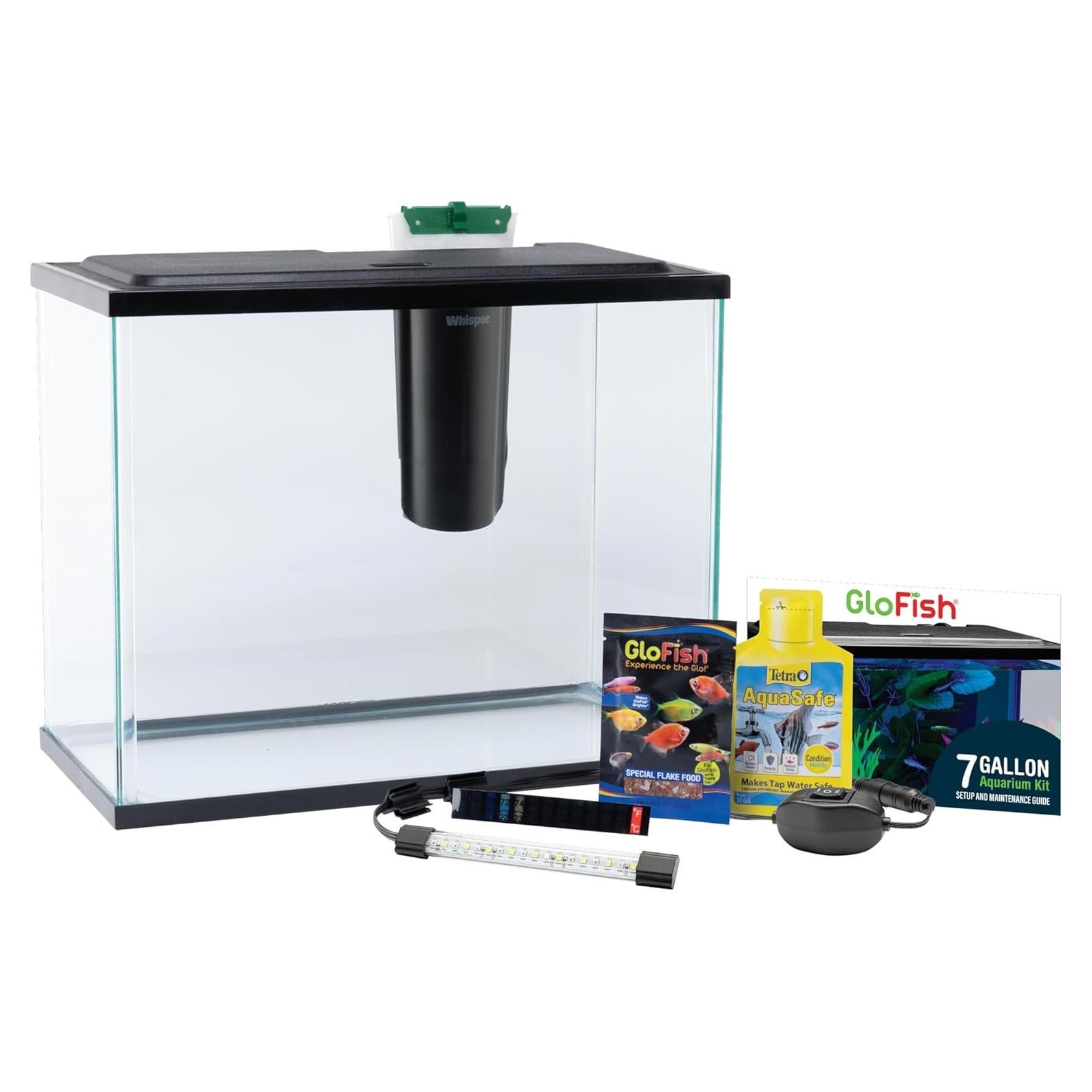 Kit de Acuario GloFish 6.6 Galones con LED y Filtro Tetra