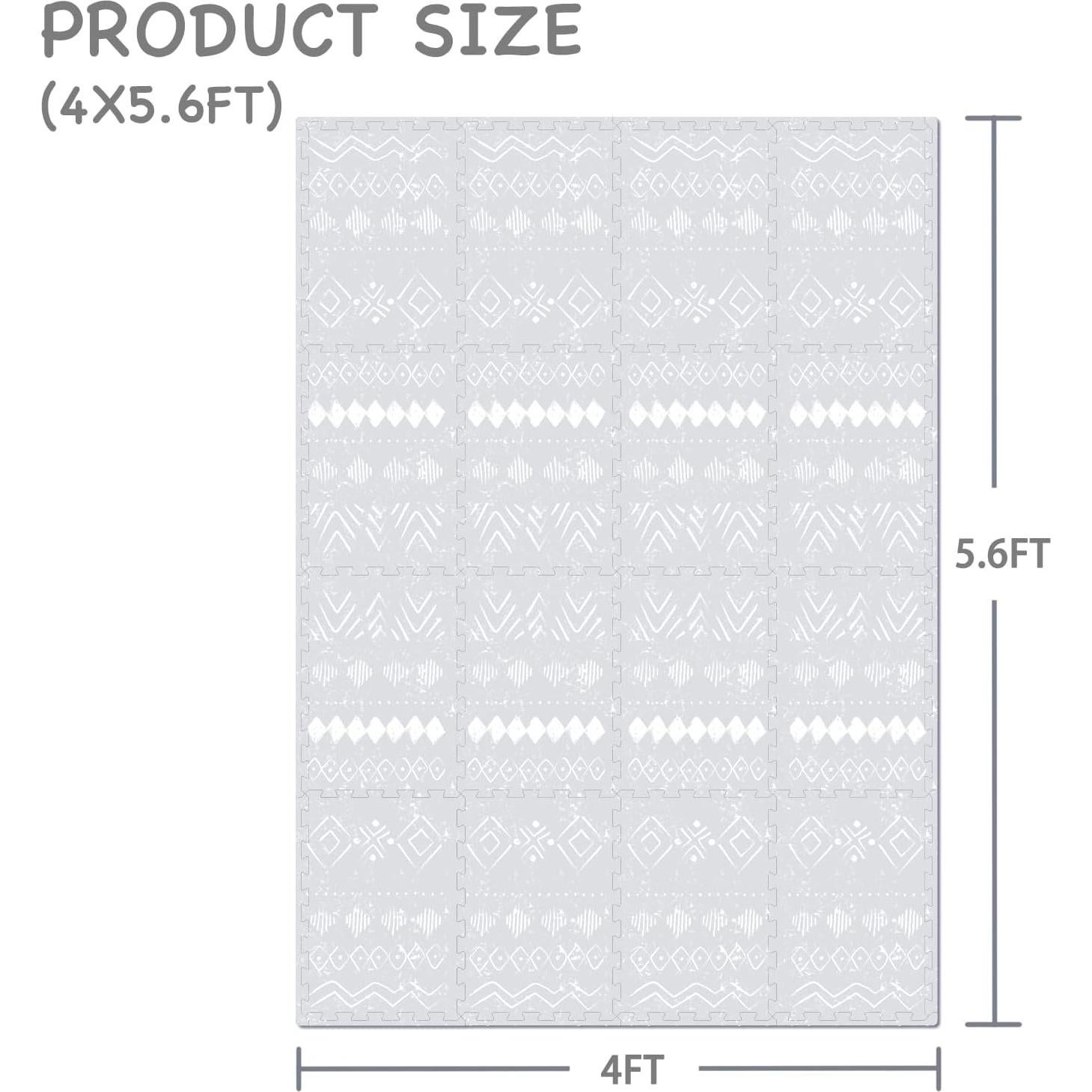 Alfombra de Juego TCBunny 16 Azulejos 1.22x1.70m Estilo Bohemio