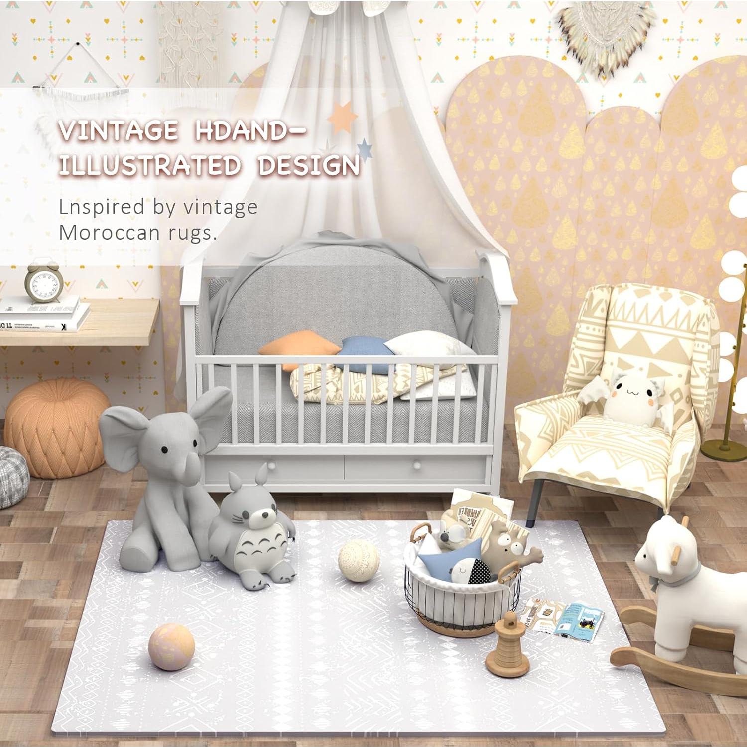 Alfombra de Juego TCBunny 16 Azulejos 1.22x1.70m Estilo Bohemio