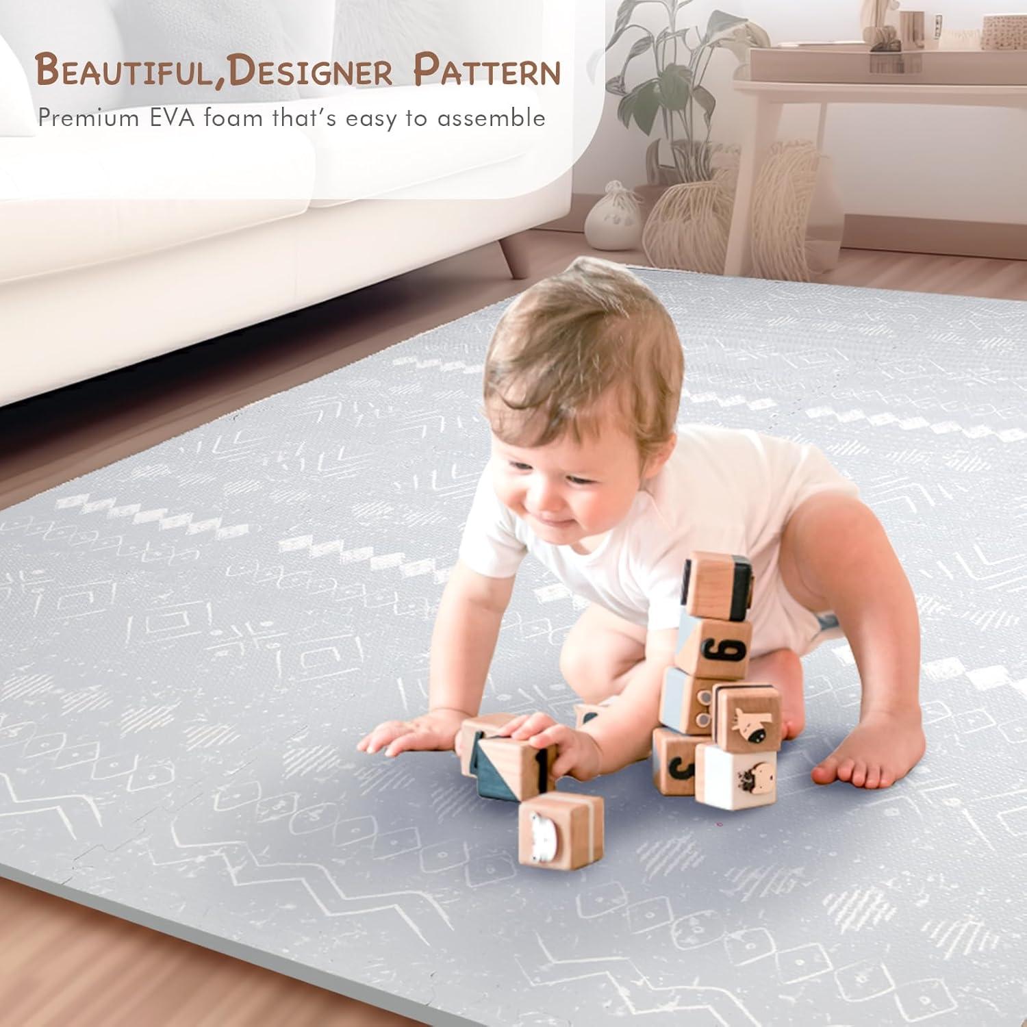 Alfombra de Juego TCBunny 16 Azulejos 1.22x1.70m Estilo Bohemio