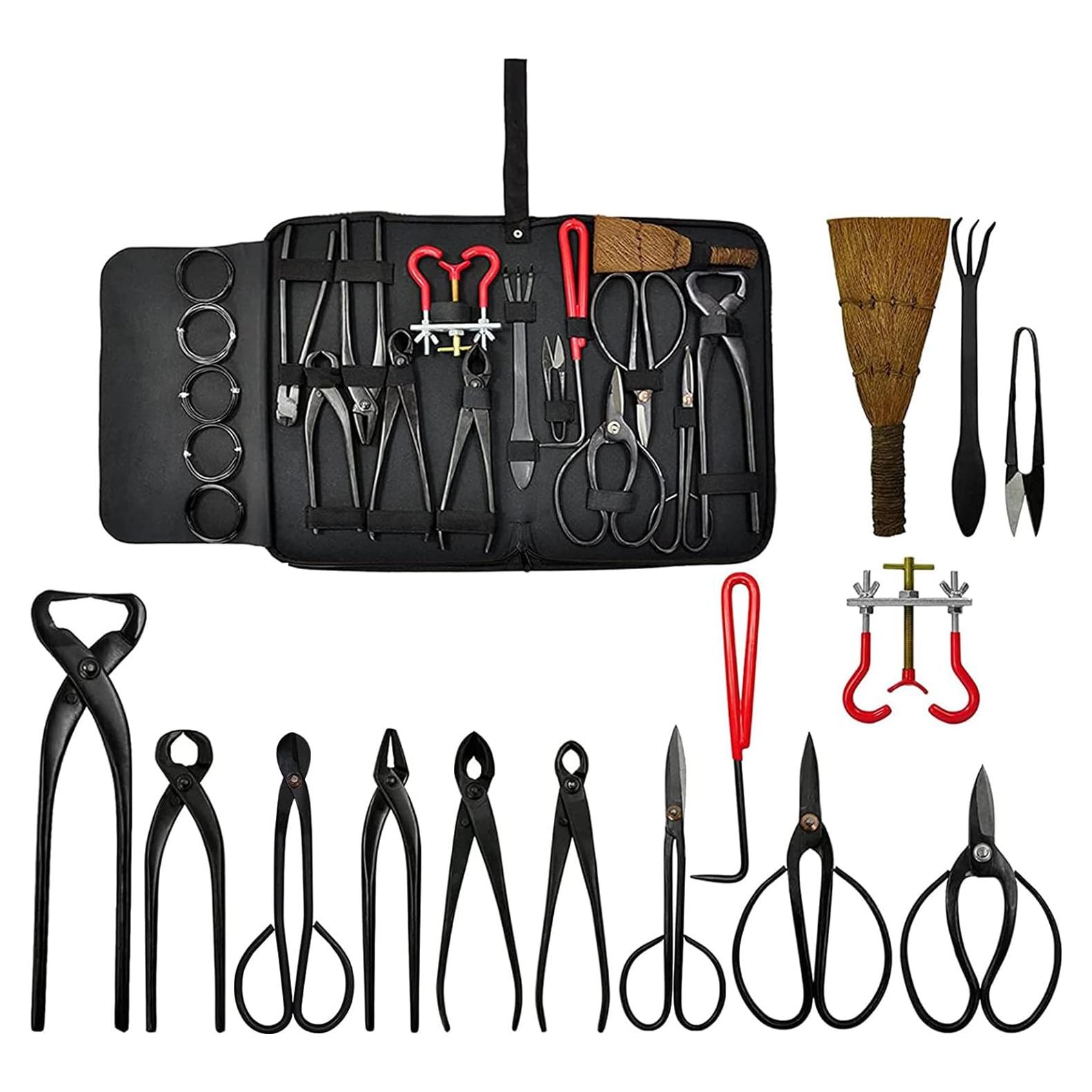 Kit de herramientas de bonsái Voilamart 14 piezas con estuche