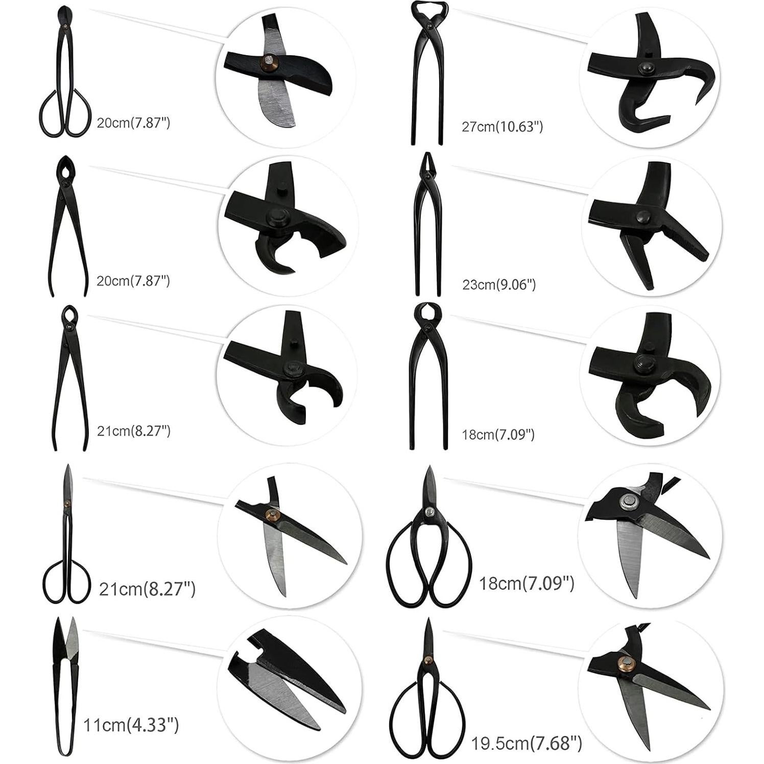 Kit de herramientas de bonsái Voilamart 14 piezas con estuche