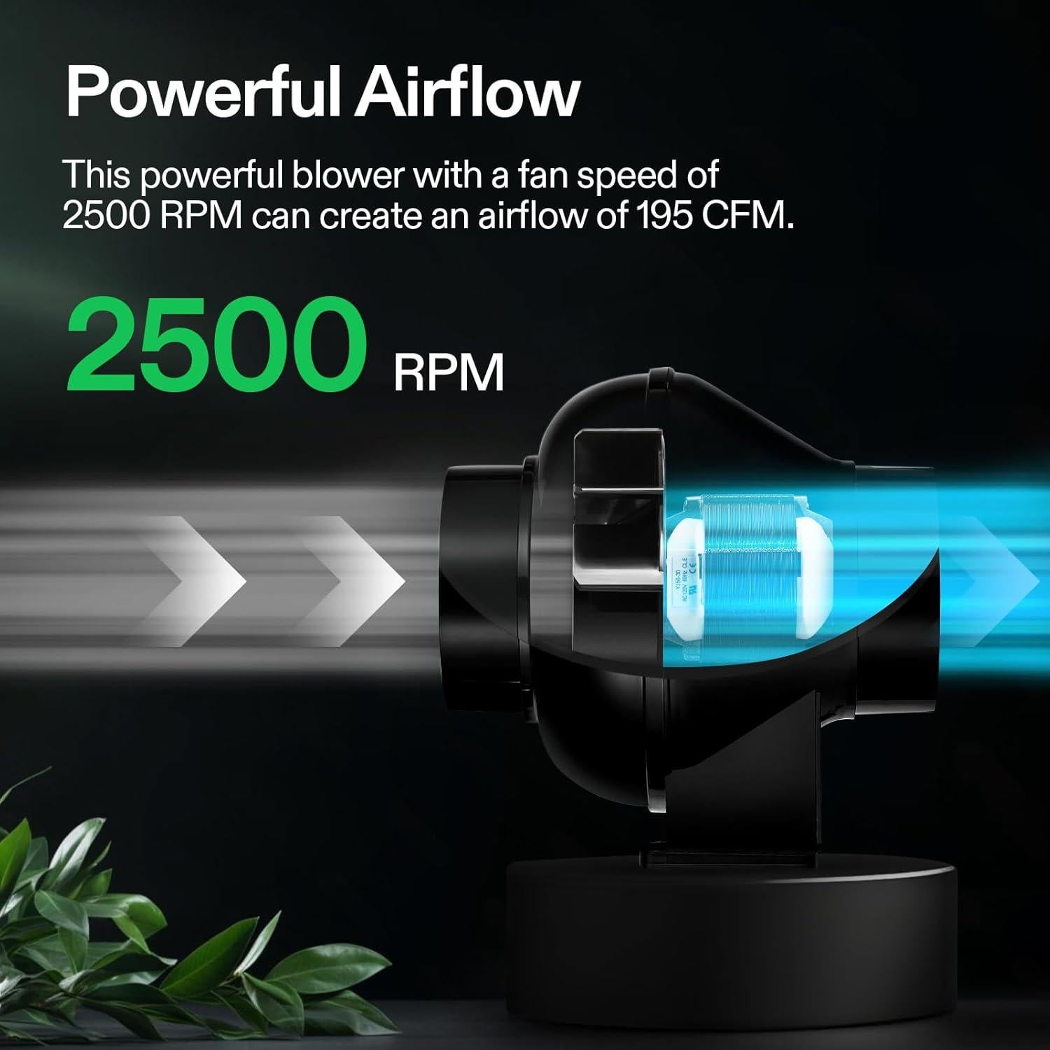 Ventilador de Conducto VIVOSUN D4 10 cm 195 CFM Silencioso