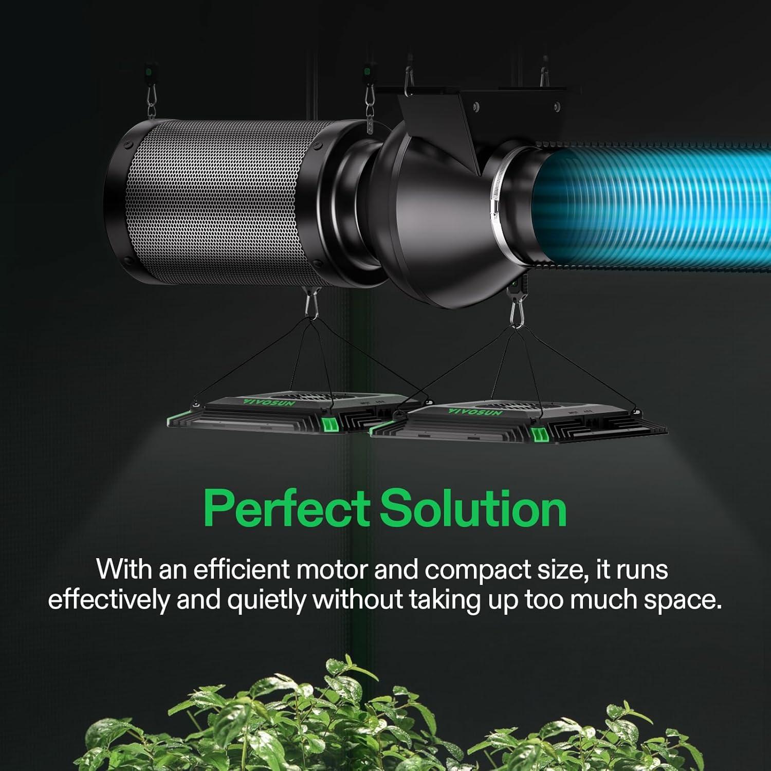 Ventilador de Conducto VIVOSUN D4 10 cm 195 CFM Silencioso