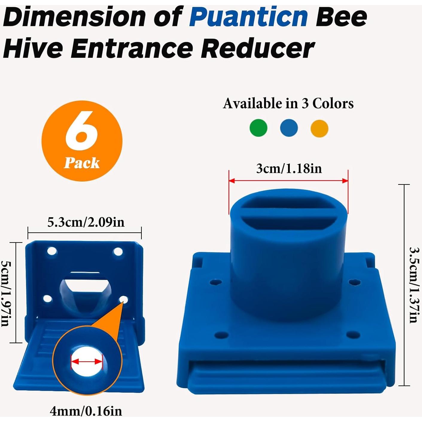 Reductor de Entrada para Colmenas Puanticn 6 Piezas Azul