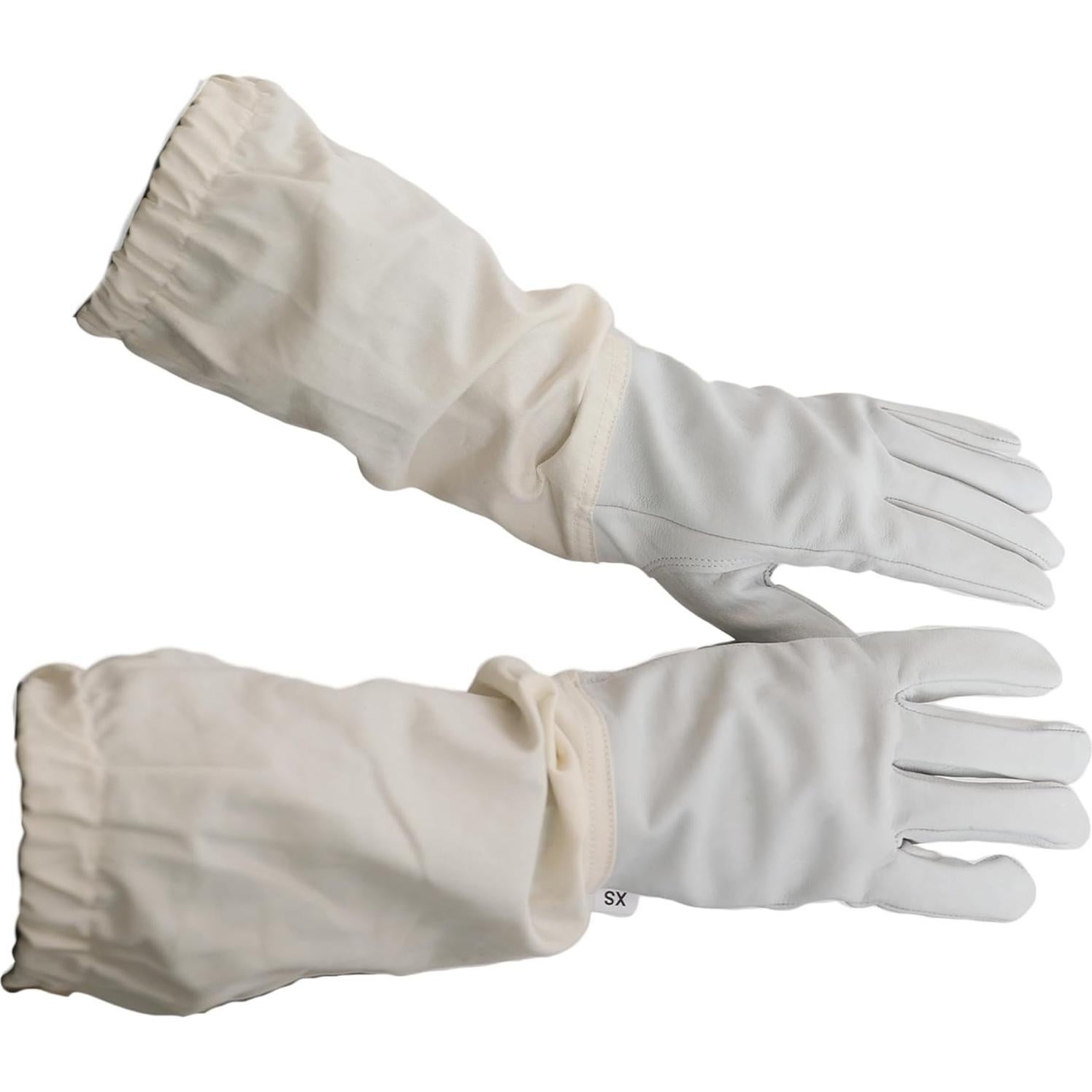 Guante de Apicultor Cuero de Cabra Manga Larga Mediano