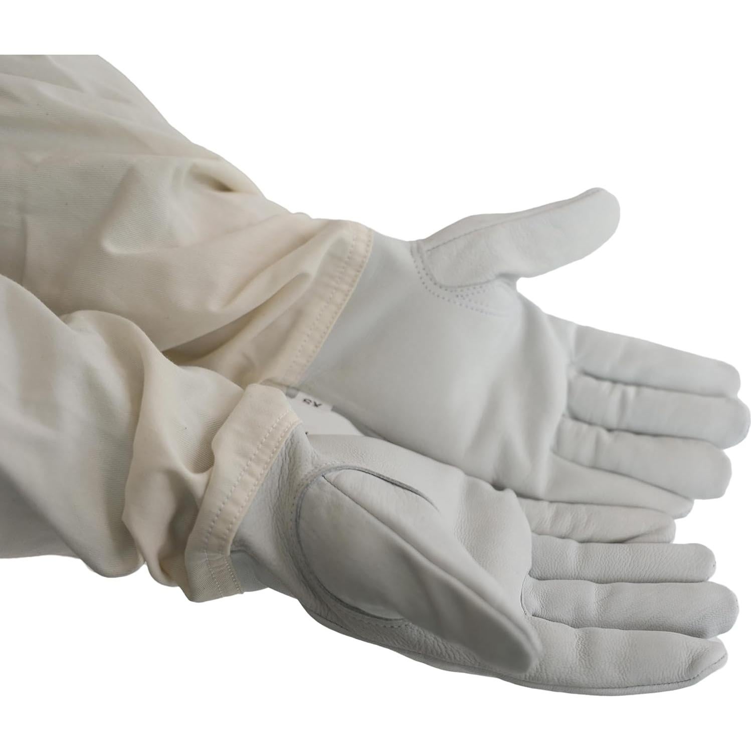 Guante de Apicultor Cuero de Cabra Manga Larga Mediano