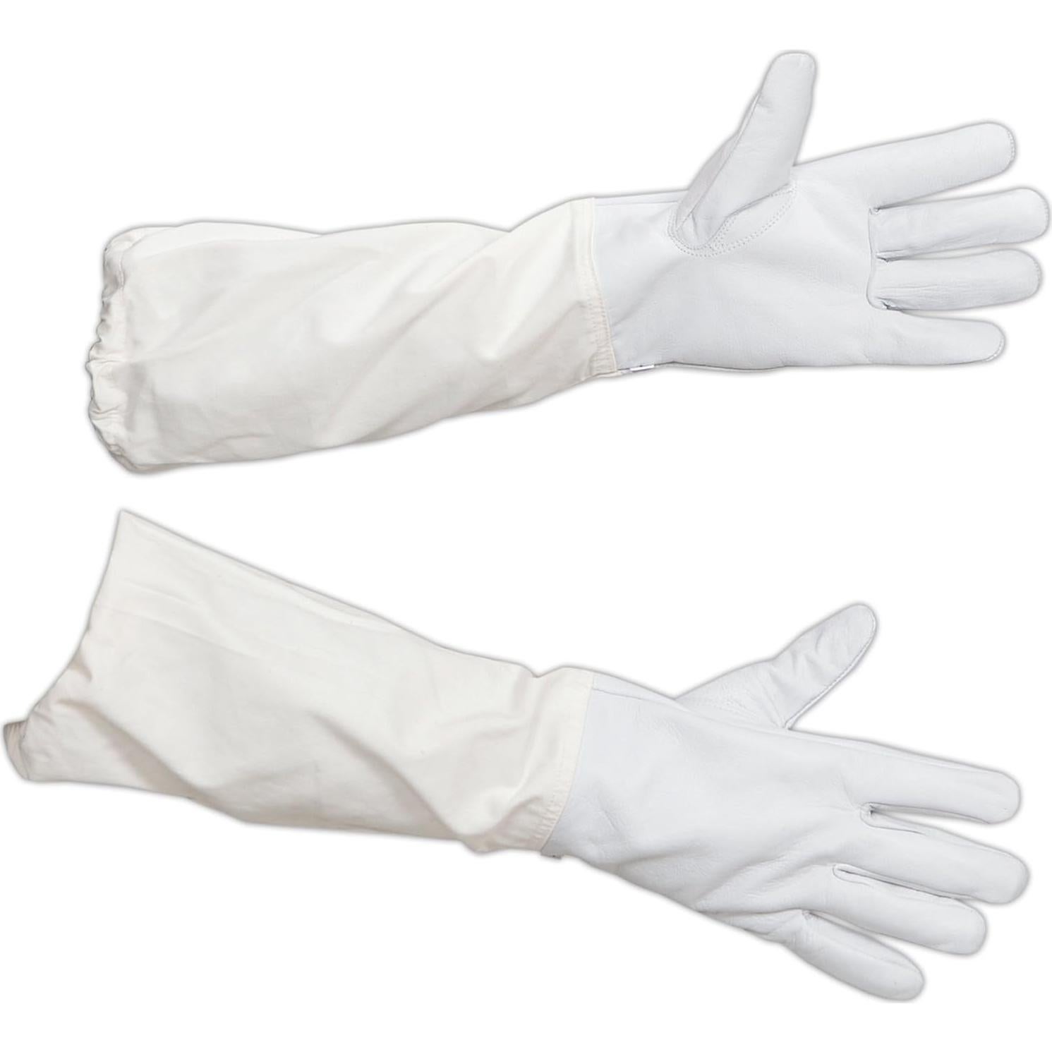 Guante de Apicultor Cuero de Cabra Manga Larga Mediano