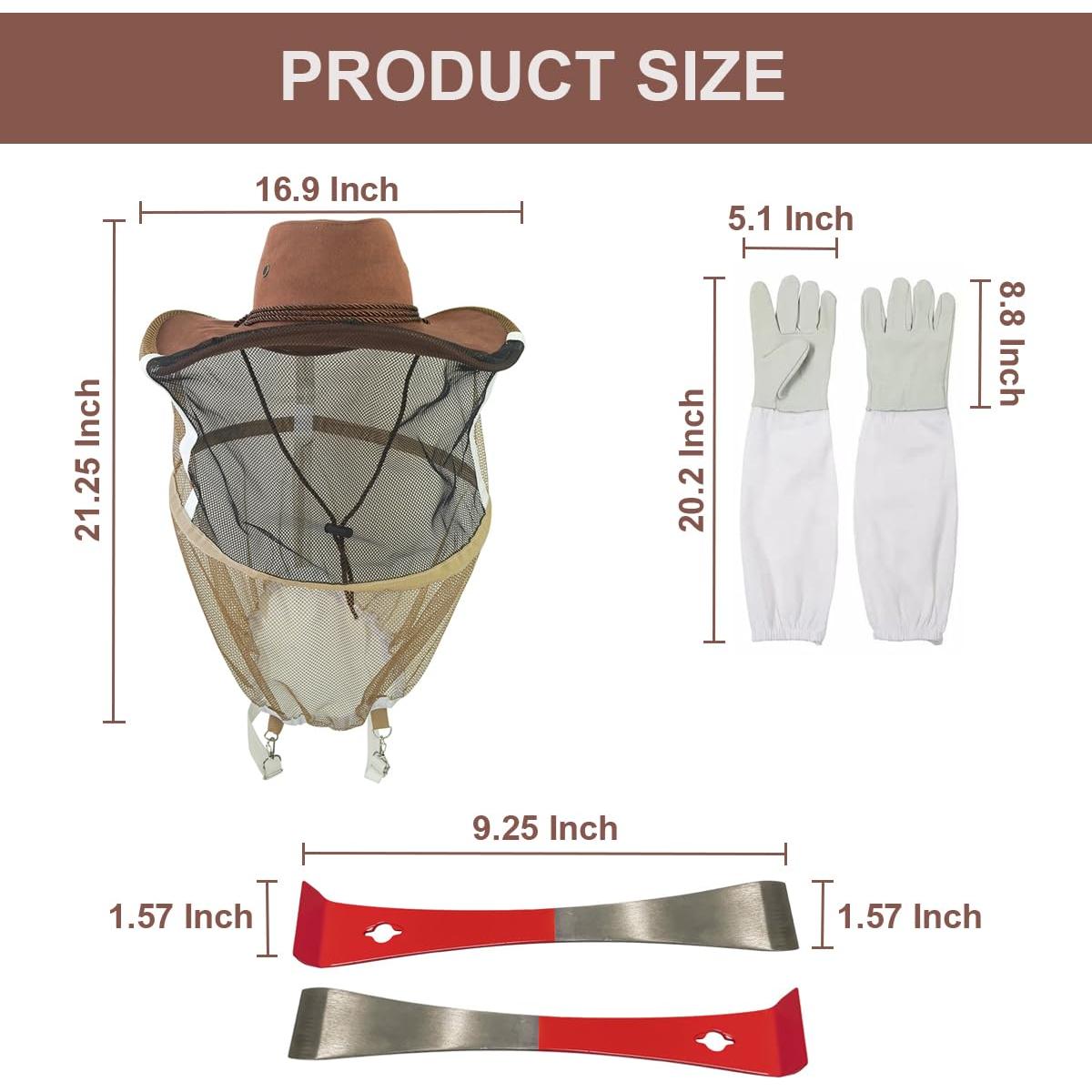 Sombrero de Apicultor Witbee con Guantes y Herramientas