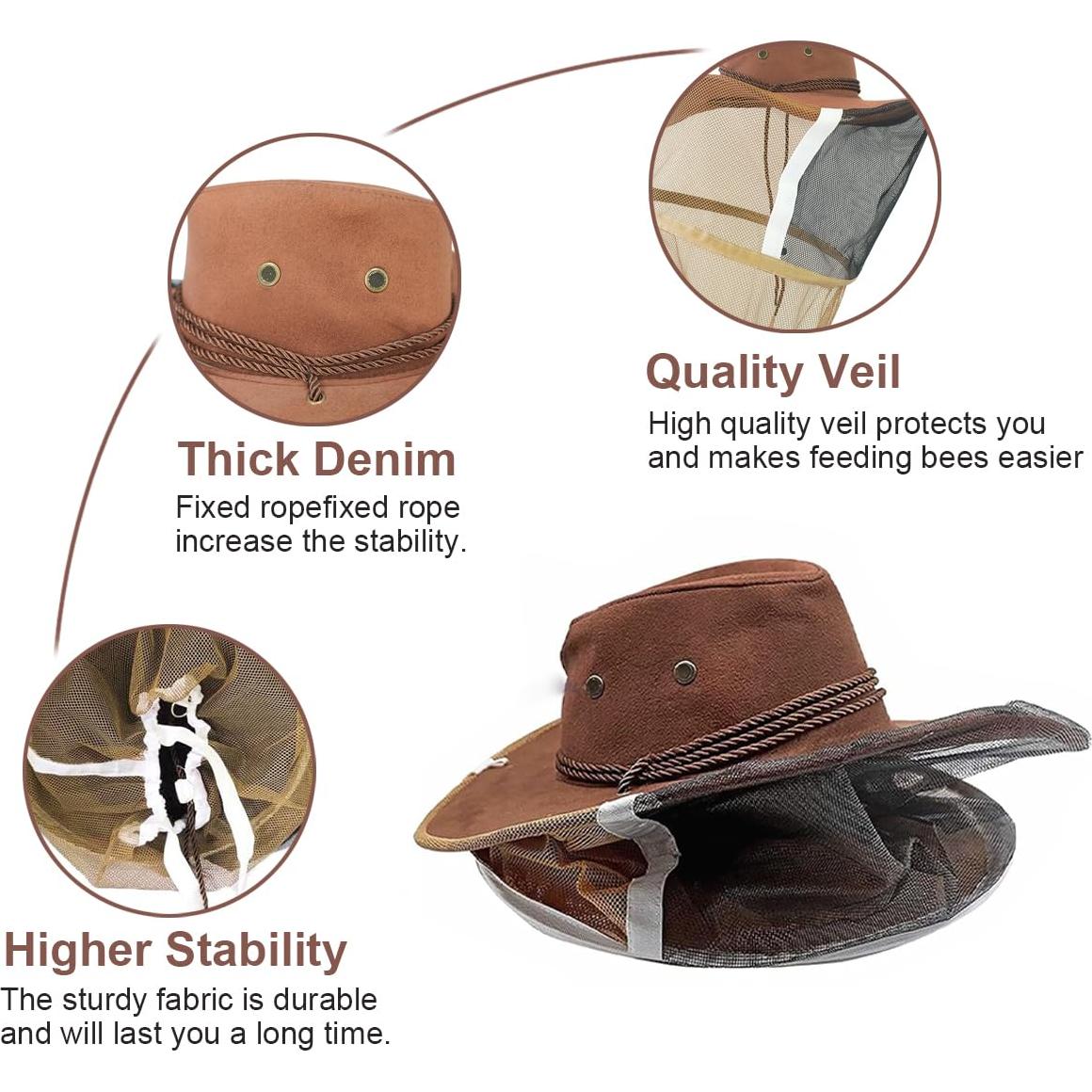 Sombrero de Apicultor Witbee con Guantes y Herramientas