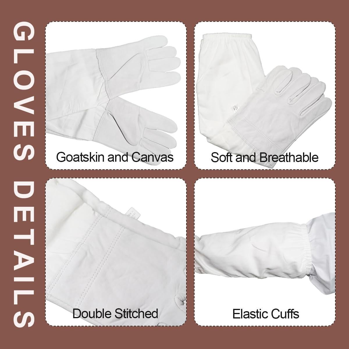 Sombrero de Apicultor Witbee con Guantes y Herramientas