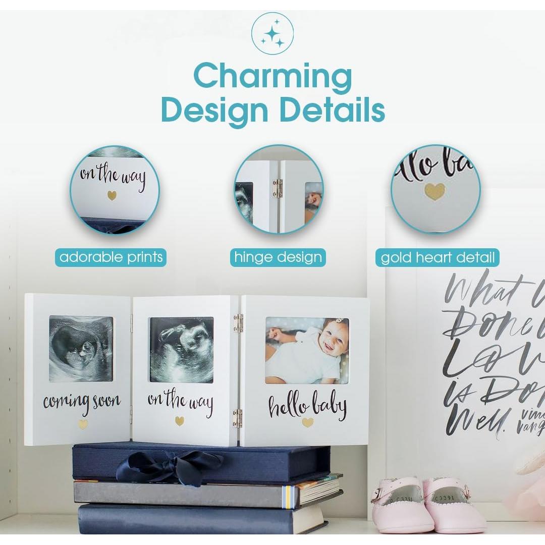 Marco de Recuerdos de Sonograma Triple Pearhead, Blanco