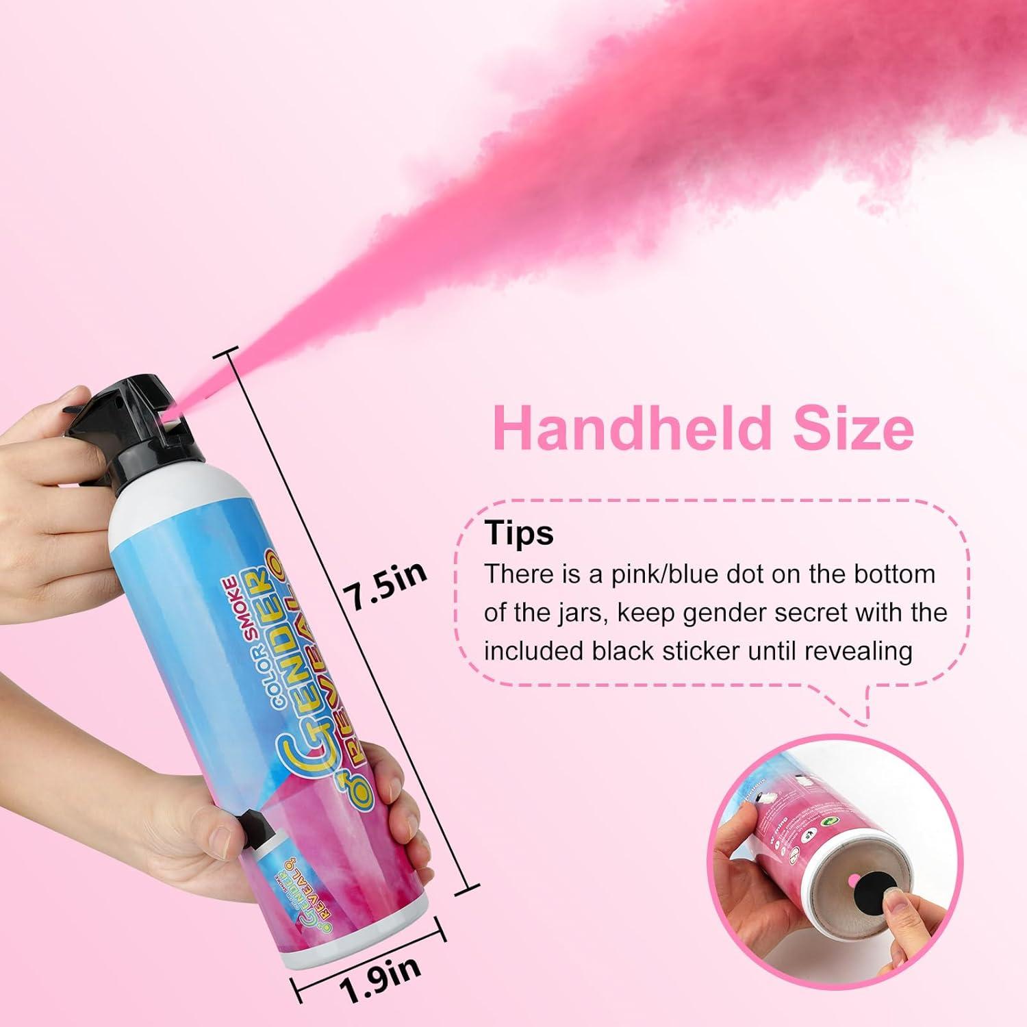 Extintor de Revelación de Género Merear 4 Paquetes Rosa