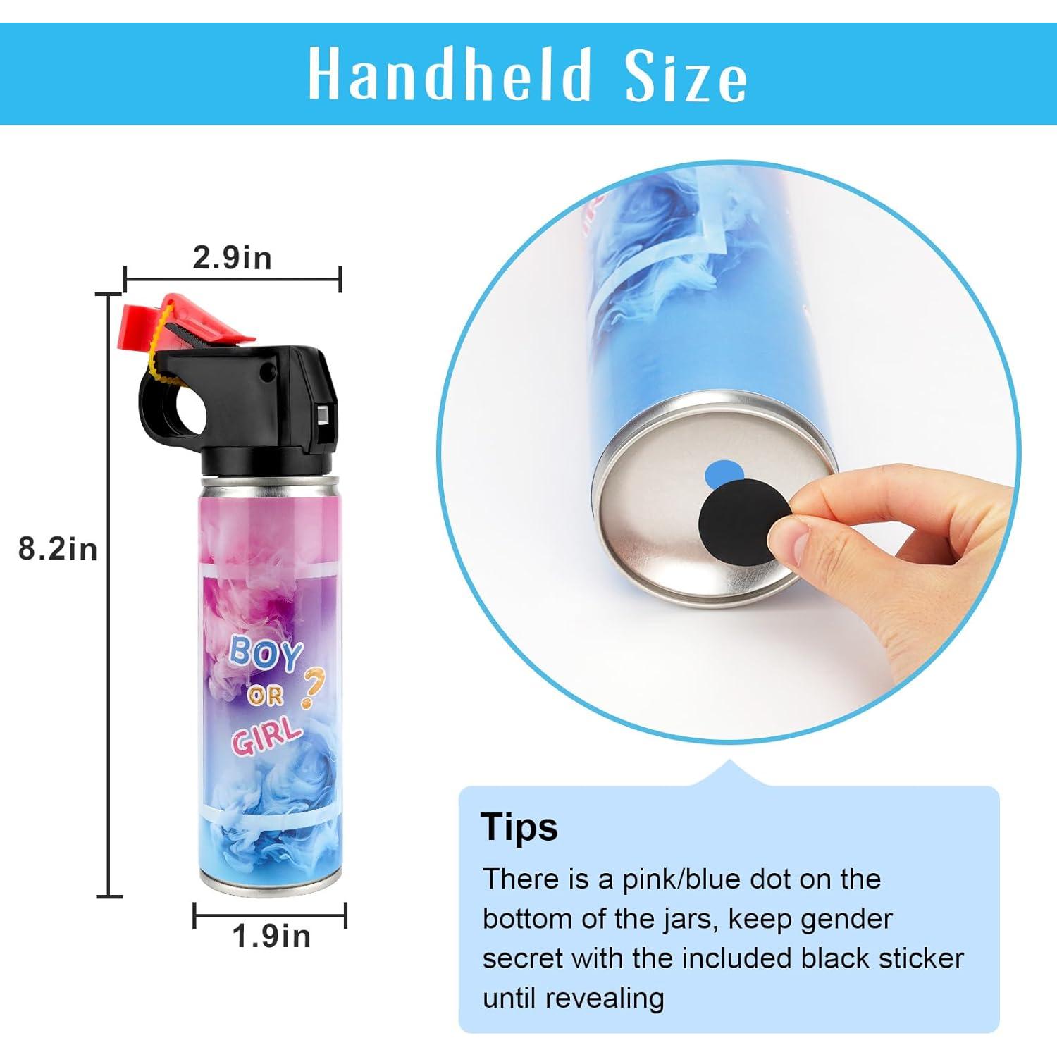 Extintor de Revelación de Género QIYVLOS 2 Paquetes Azul