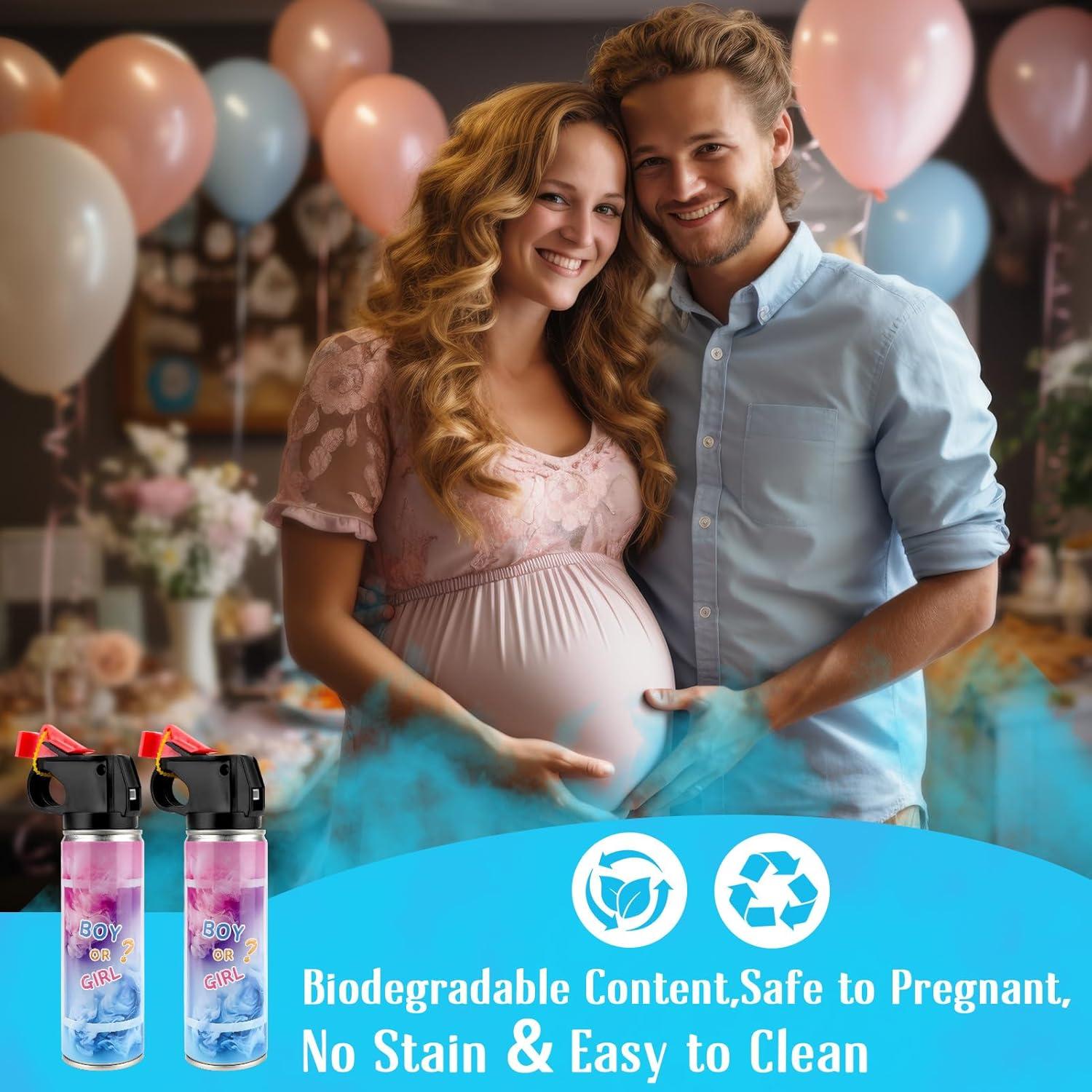 Extintor de Revelación de Género QIYVLOS 2 Paquetes Azul