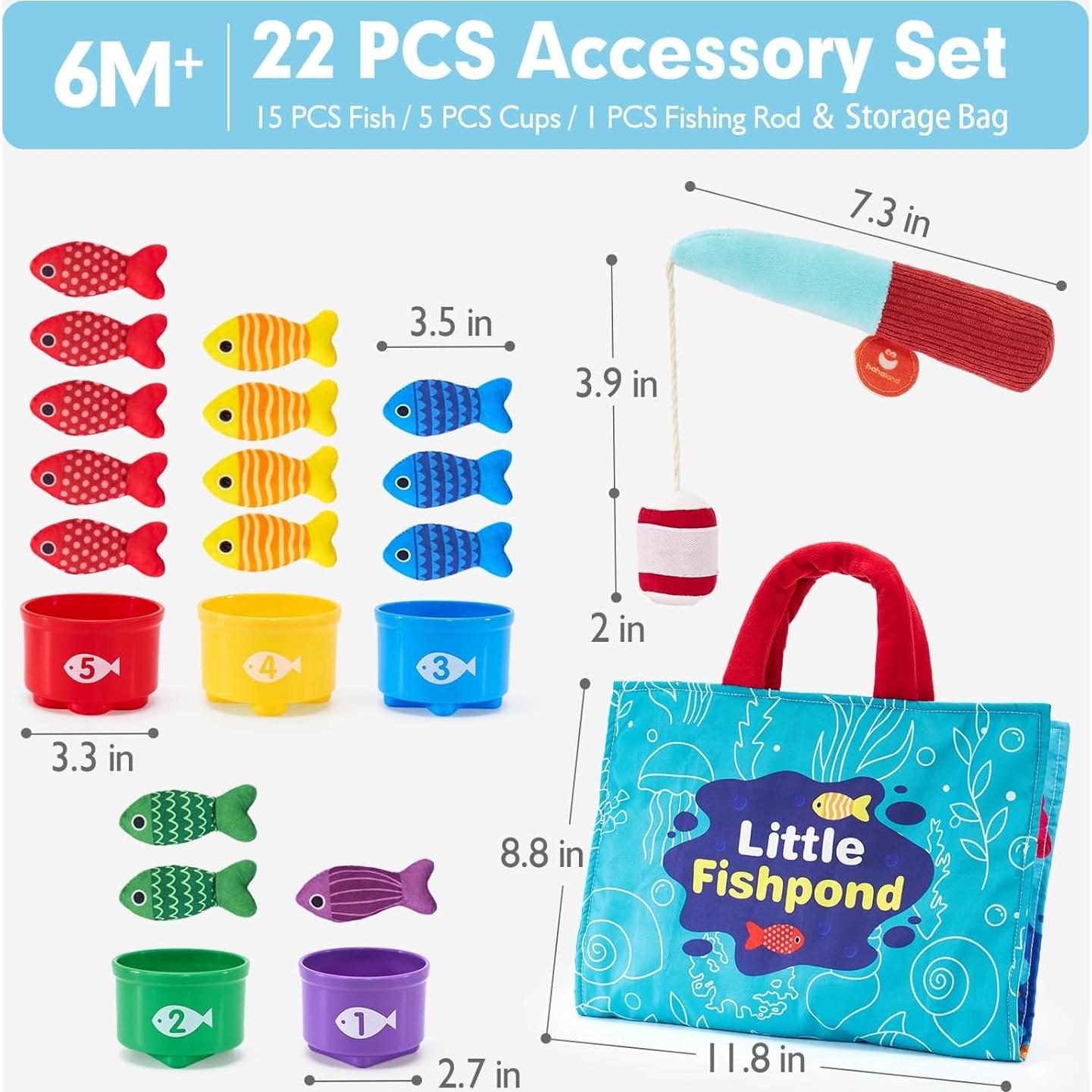 Juego de Pesca Hahaland 10 en 1 para Niños de 1 a 3 Años