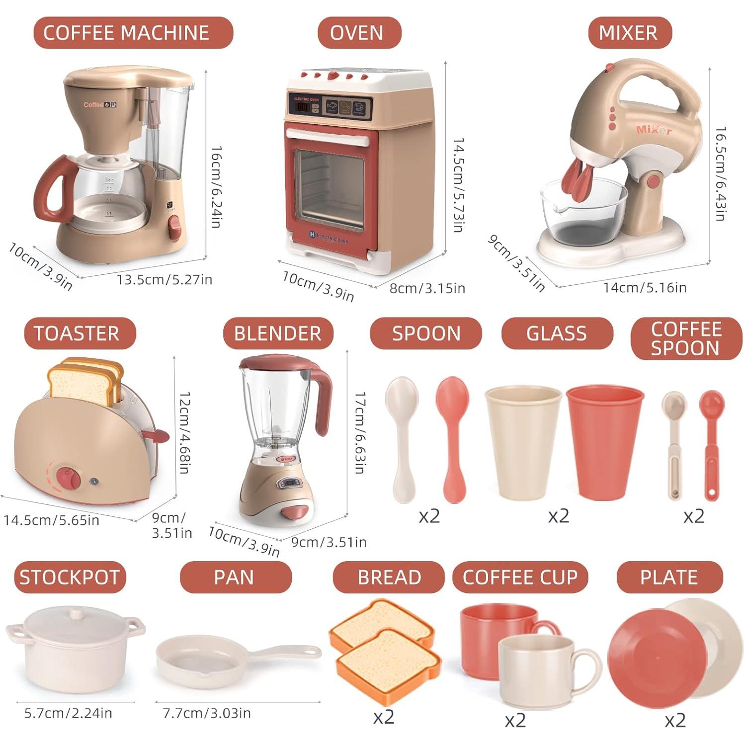 Conjunto de Juguetes de Cocina Yalujumb con Sonidos 22,86 cm