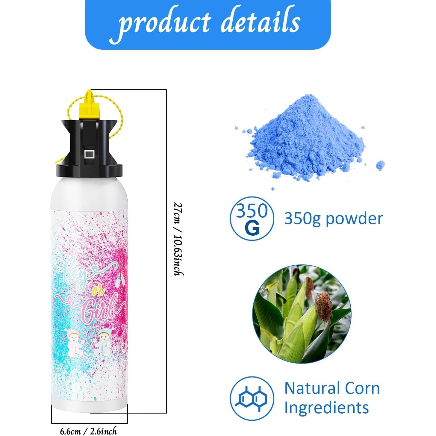 Extintores Revelación de Género 2 Piezas Azul 0.35 kg