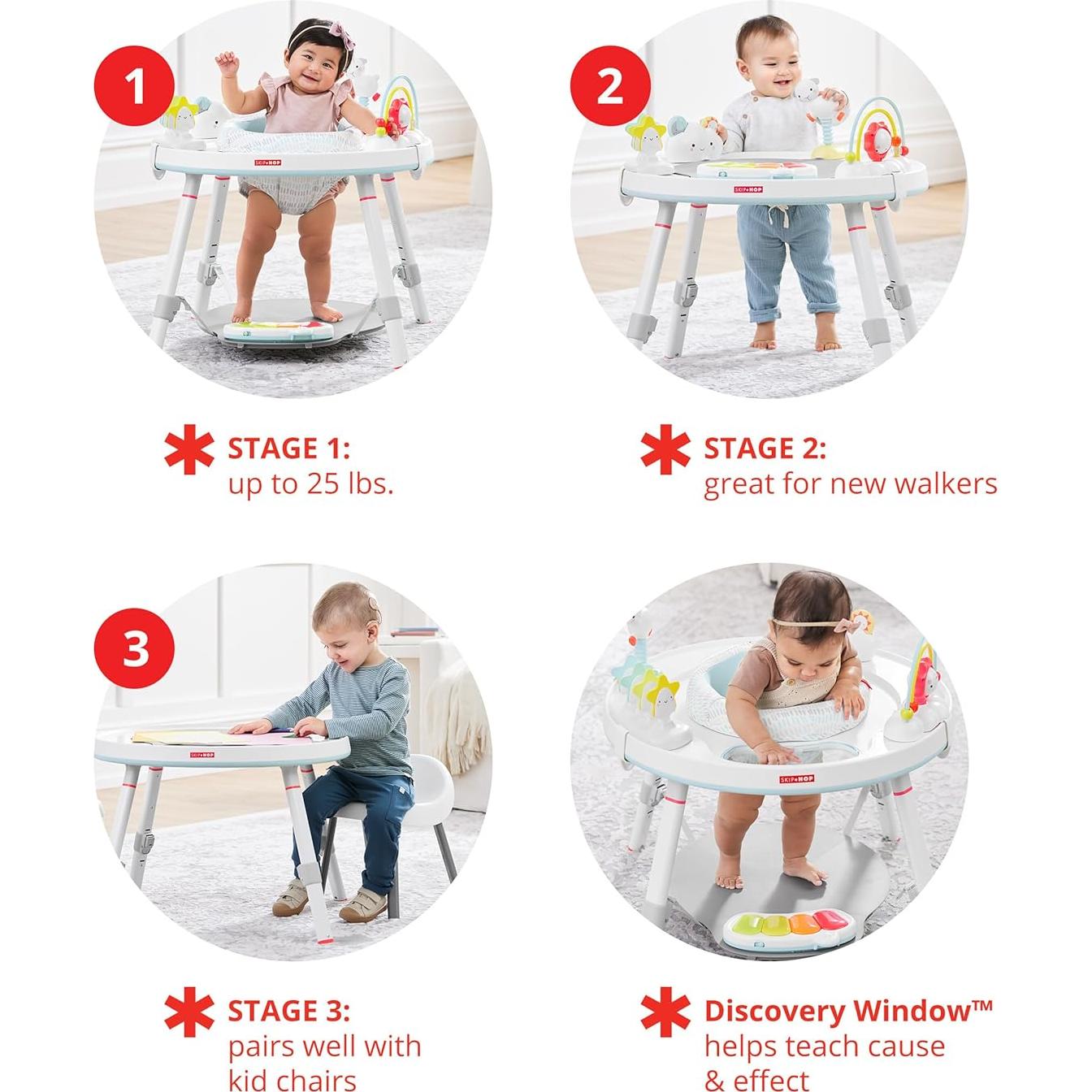 Centro de Actividad Skip Hop Nube de Forro Plateado 3 Etapas