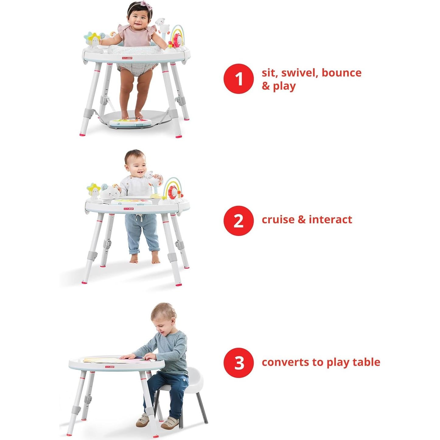 Centro de Actividad Skip Hop Nube de Forro Plateado 3 Etapas