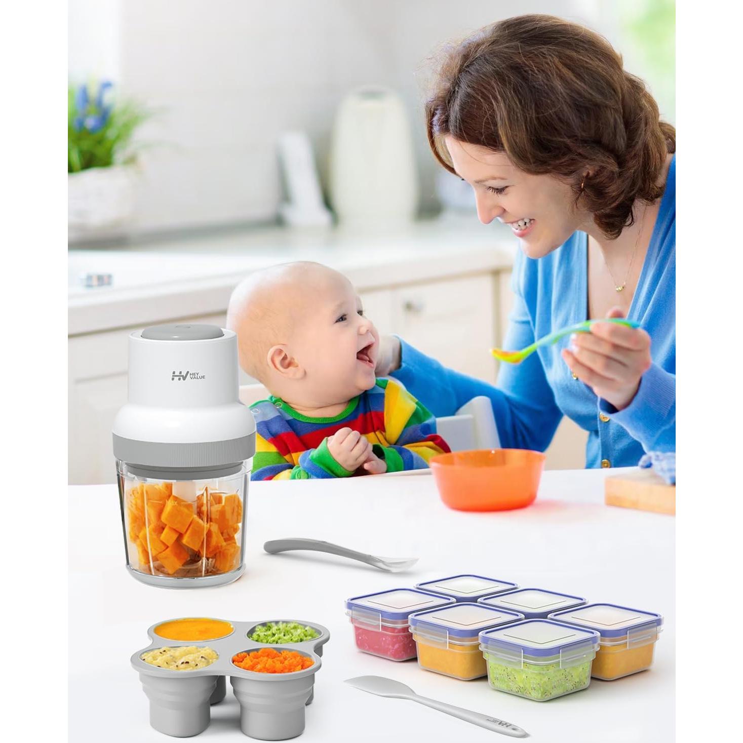 Procesador de Alimentos para Bebés HEYVALUE 13 en 1 Gris