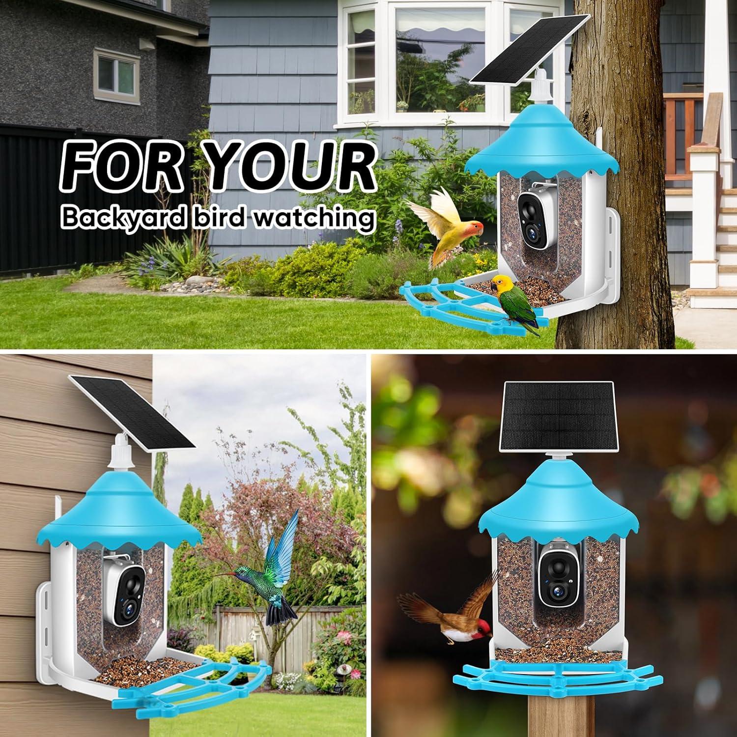 Comedero Inteligente para Aves MYPIN con Cámara 2K HD