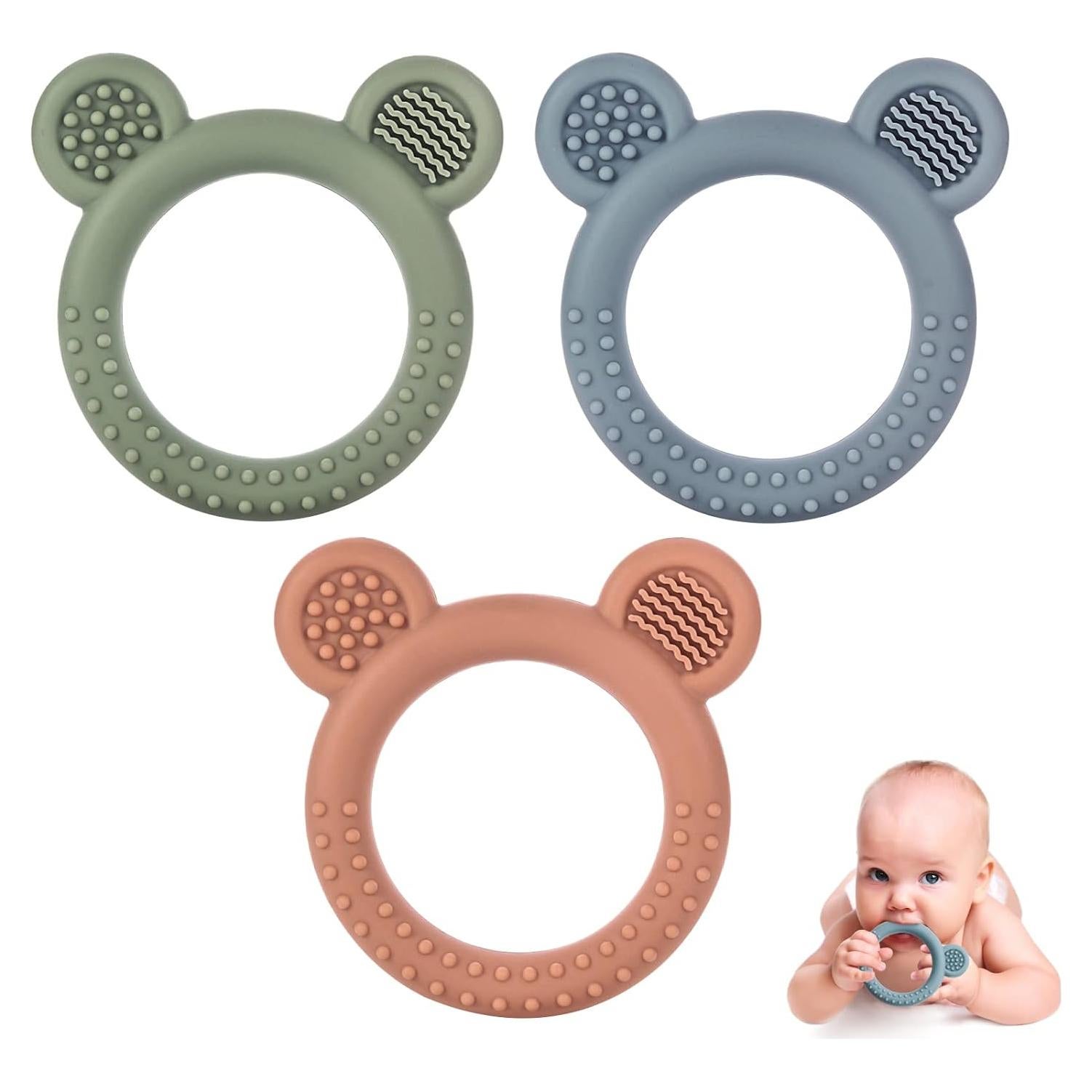 Juego de Mordedores para Bebés 0-12 Meses Silicona BPA Free