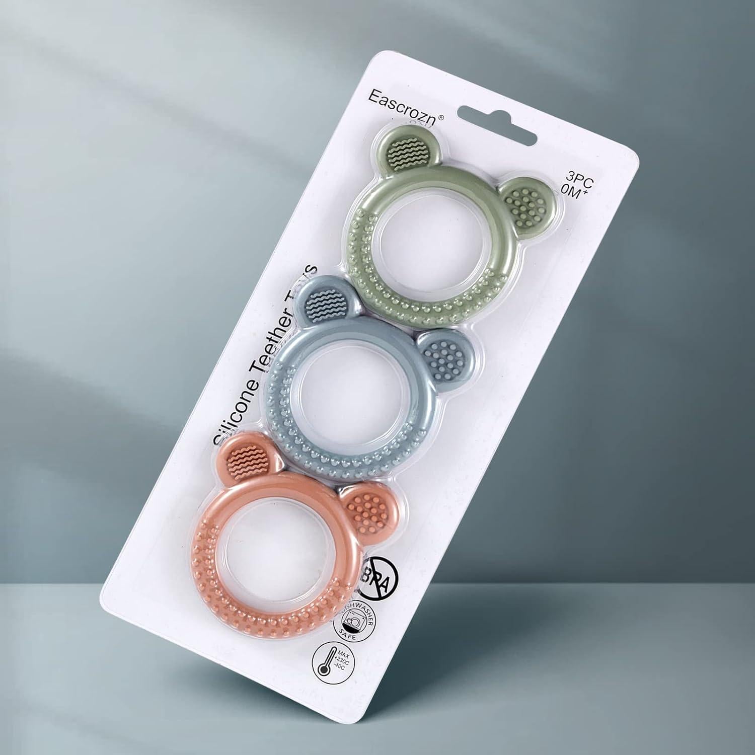 Juego de Mordedores para Bebés 0-12 Meses Silicona BPA Free