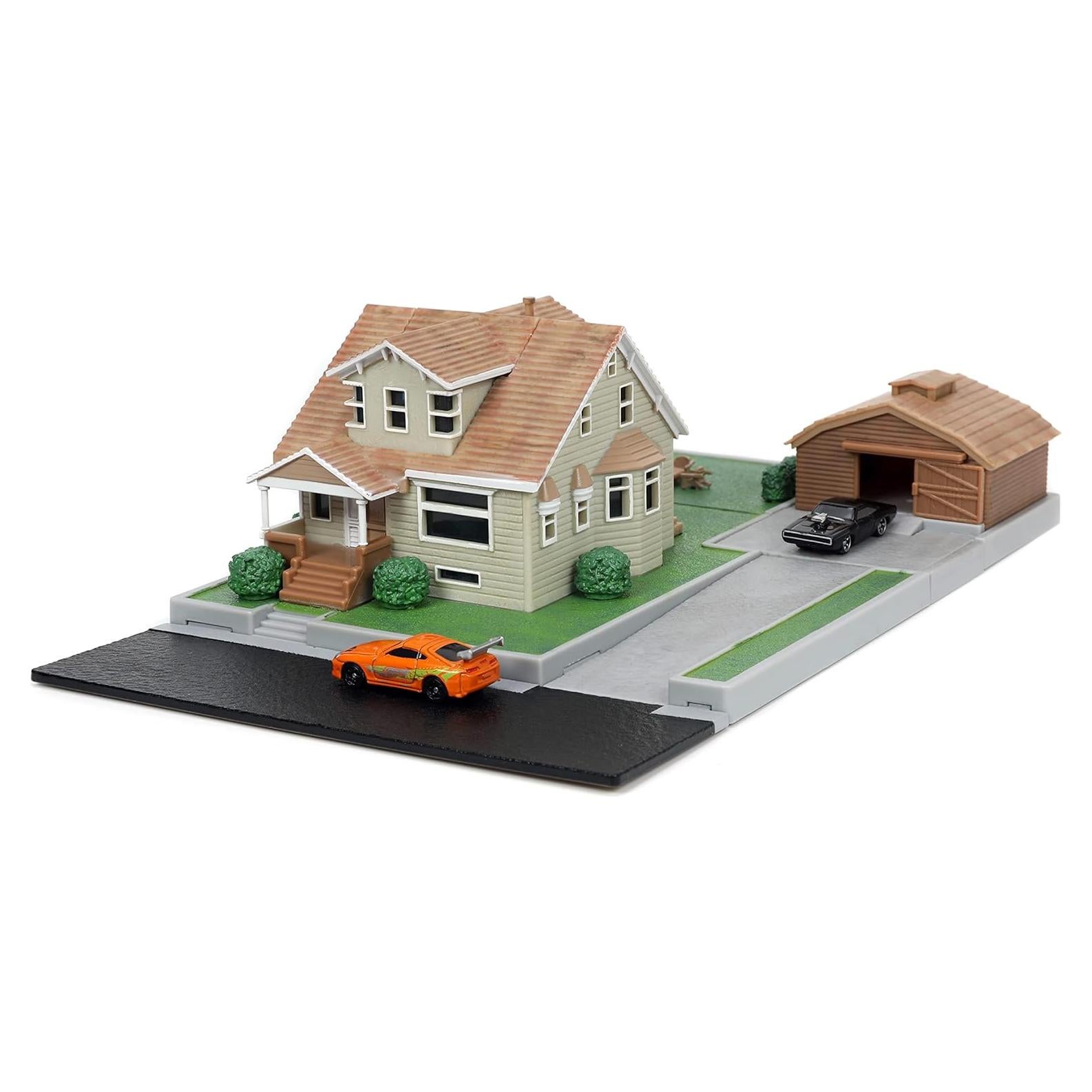 Diorama Casa Dom Toretto Jada Toys con 2 coches 4,19 cm
