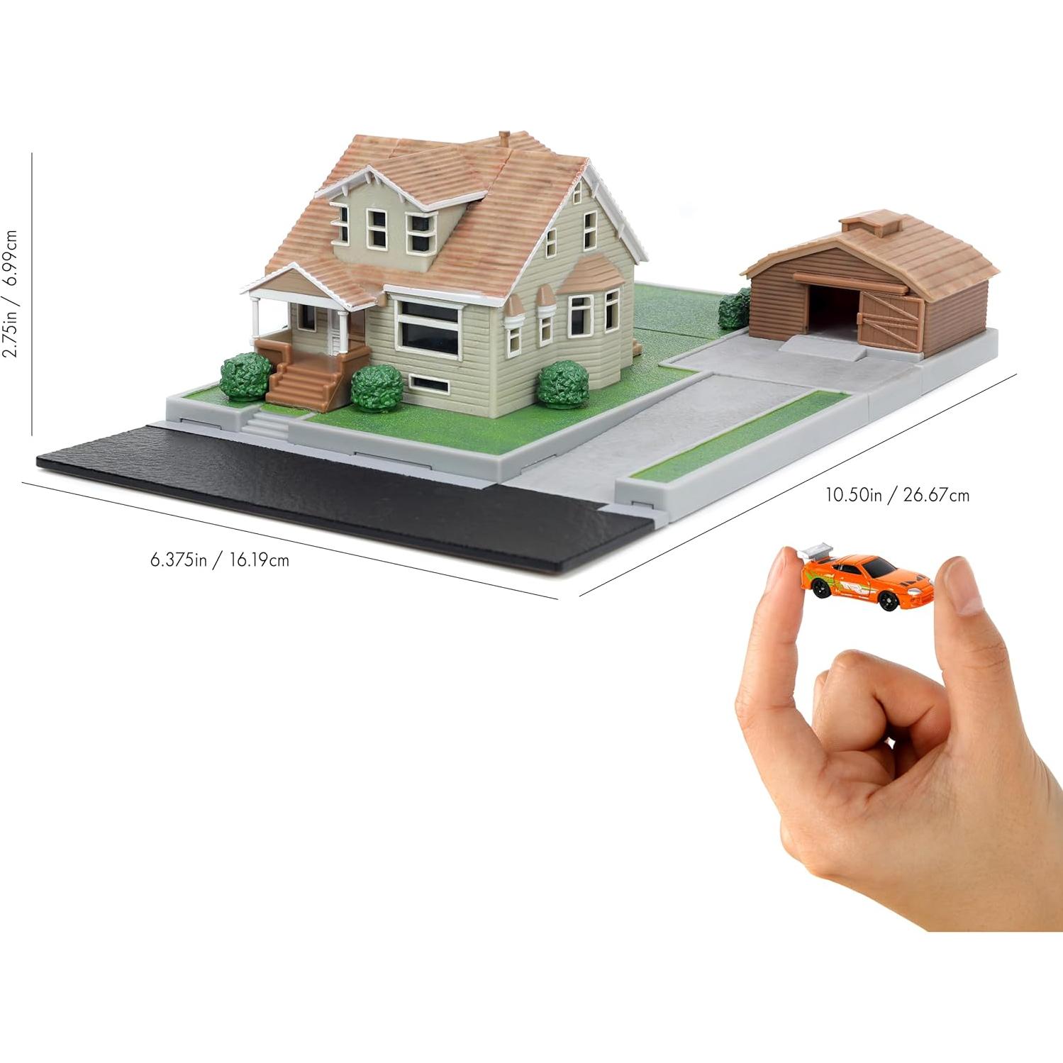 Diorama Casa Dom Toretto Jada Toys con 2 coches 4,19 cm
