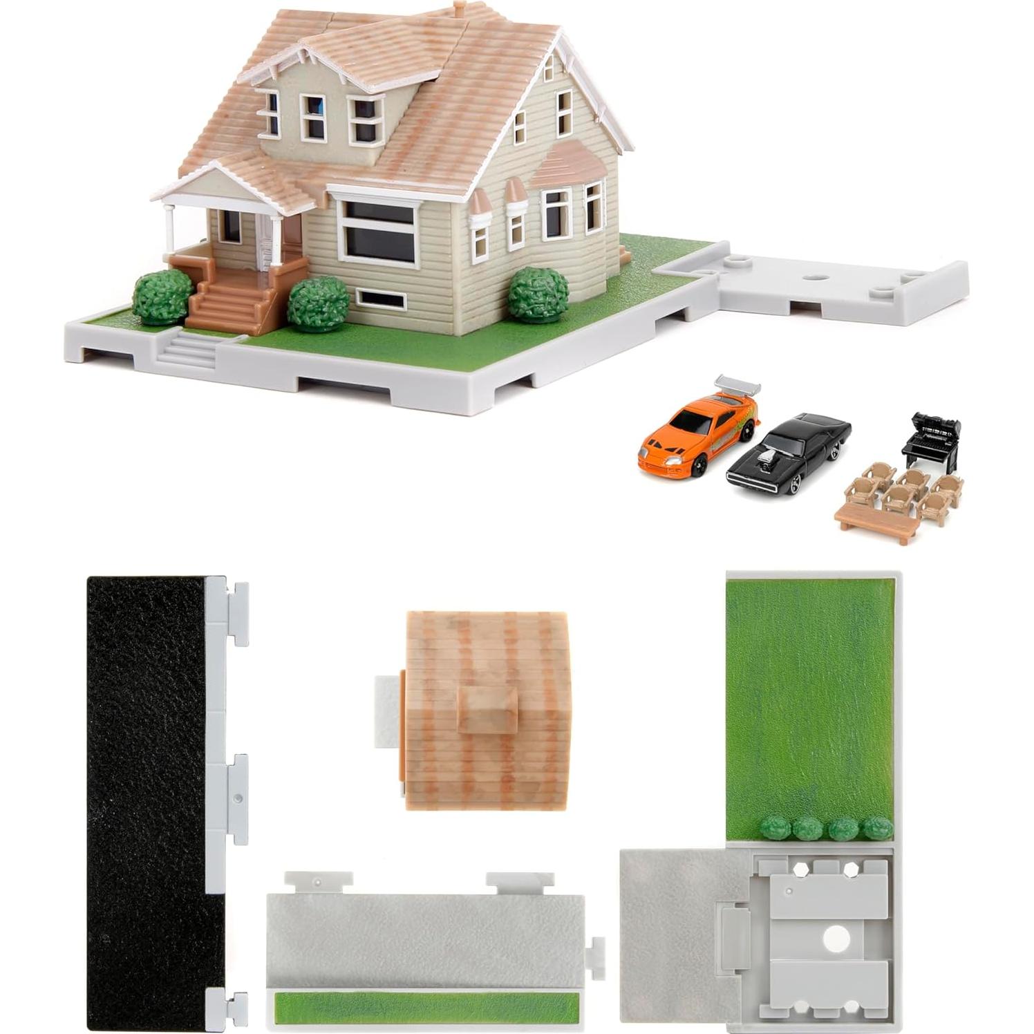 Diorama Casa Dom Toretto Jada Toys con 2 coches 4,19 cm
