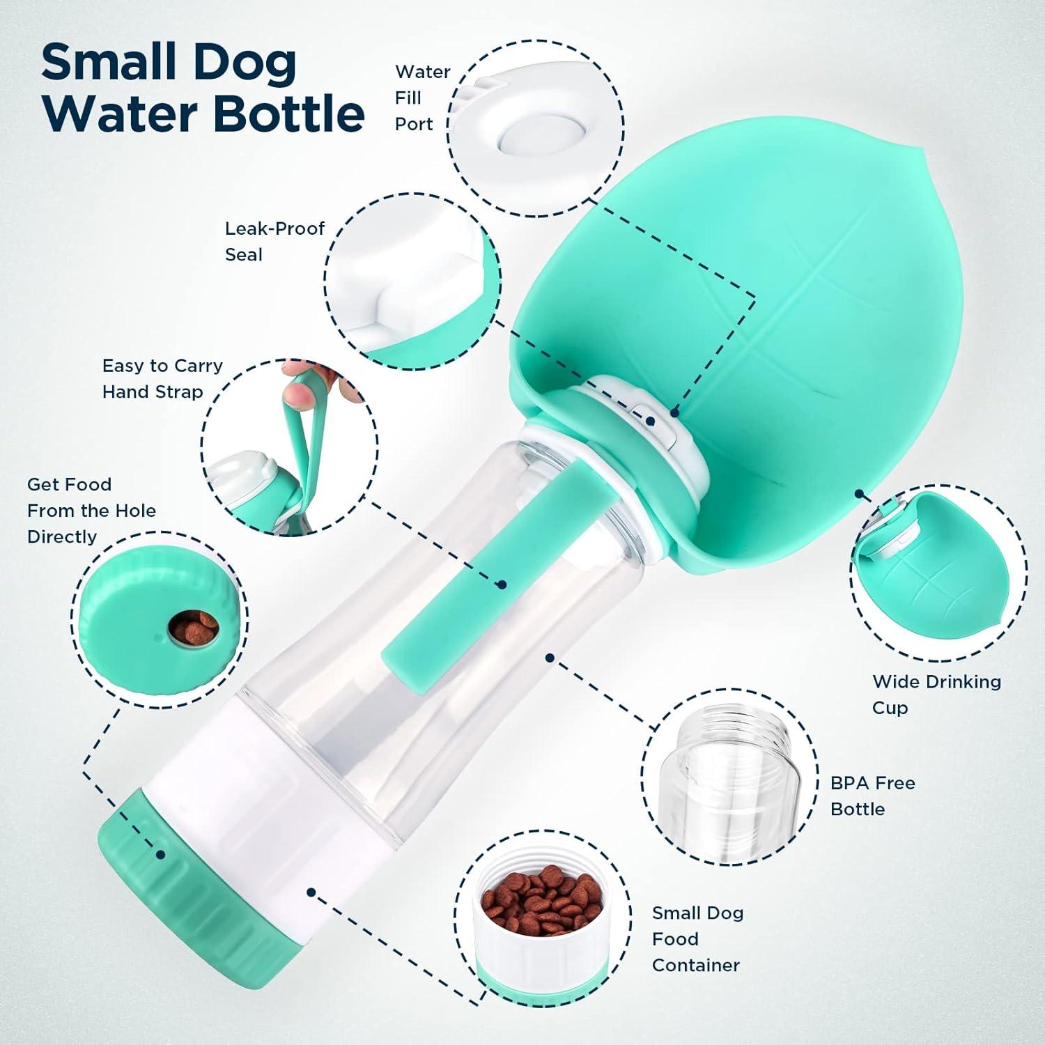 Botella de Agua para Perros Uppetly 354ml 2 en 1 Plegable