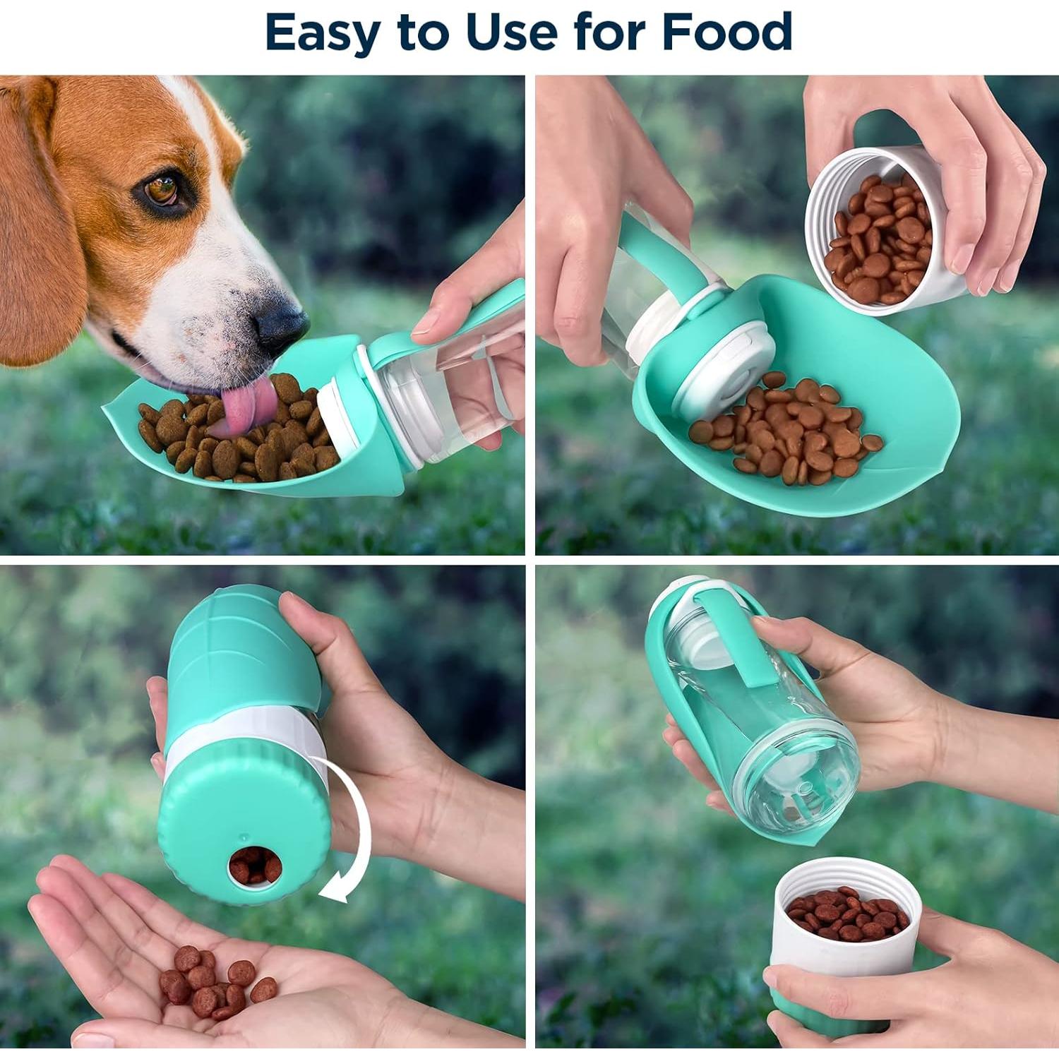 Botella de Agua para Perros Uppetly 354ml 2 en 1 Plegable