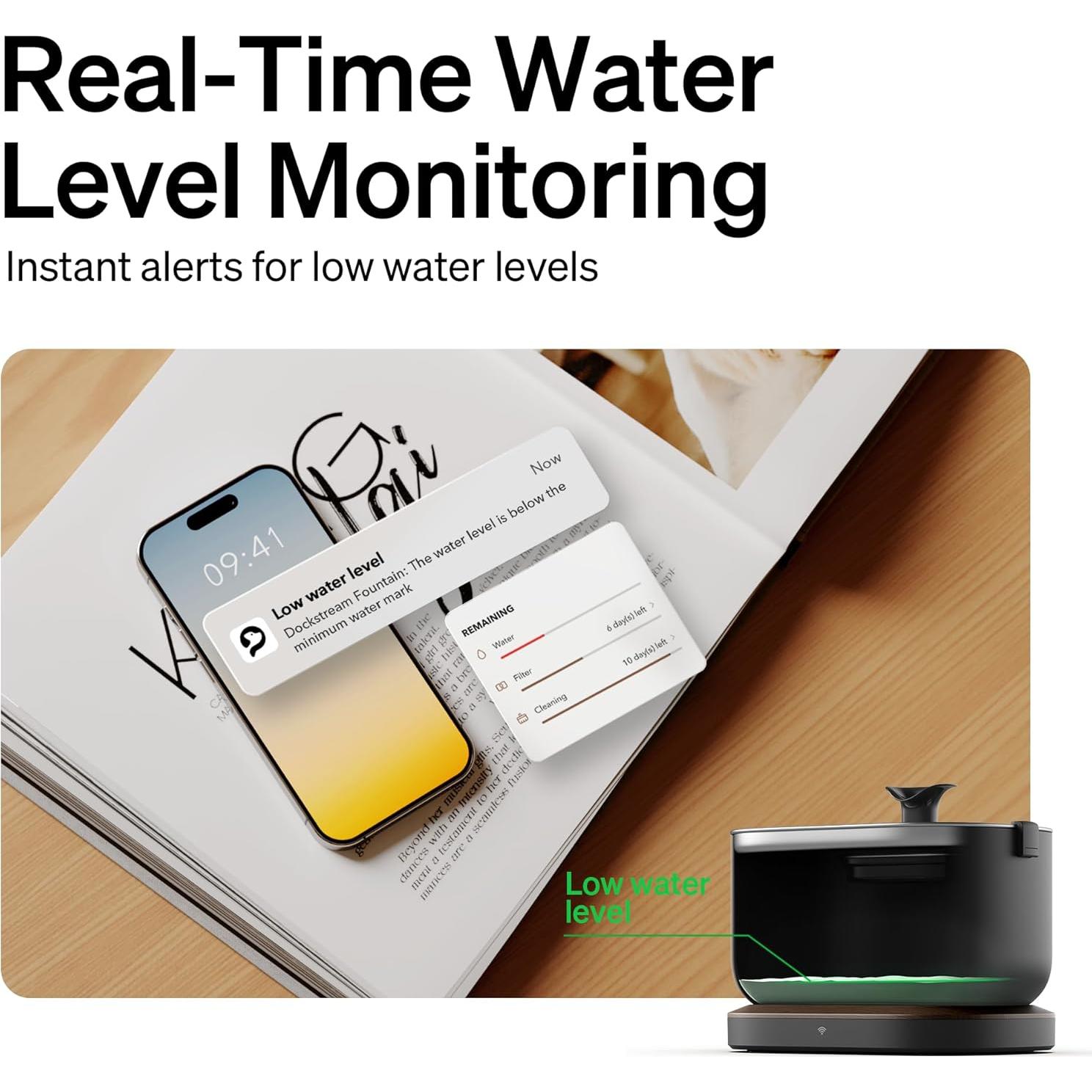 Fuente de Agua para Gatos PETLIBRO 2.5L Acero Inoxidable