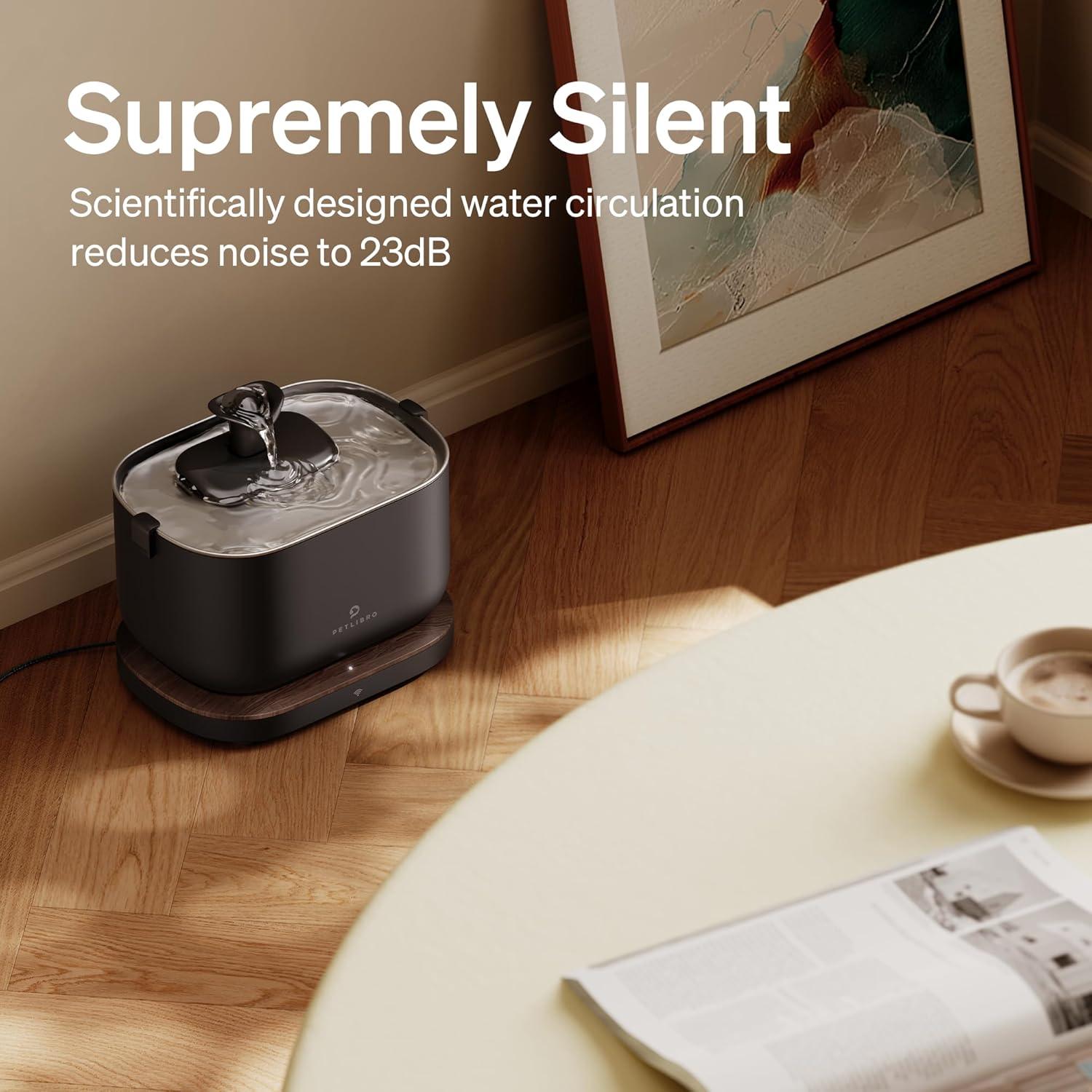 Fuente de Agua para Gatos PETLIBRO 2.5L Acero Inoxidable