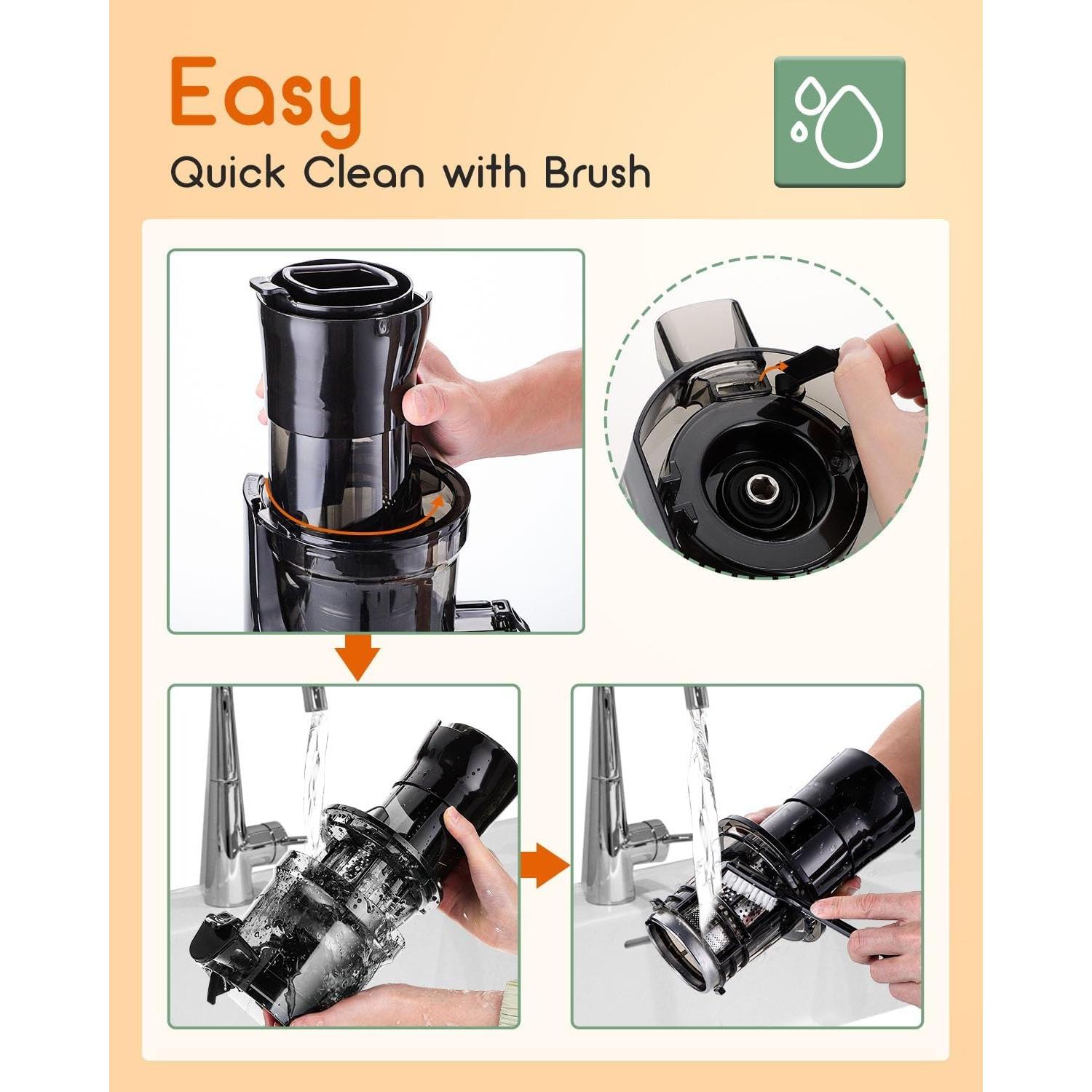 Extractor de Jugo REPALY Prensa Fría 200W 80mm Fácil Limpieza