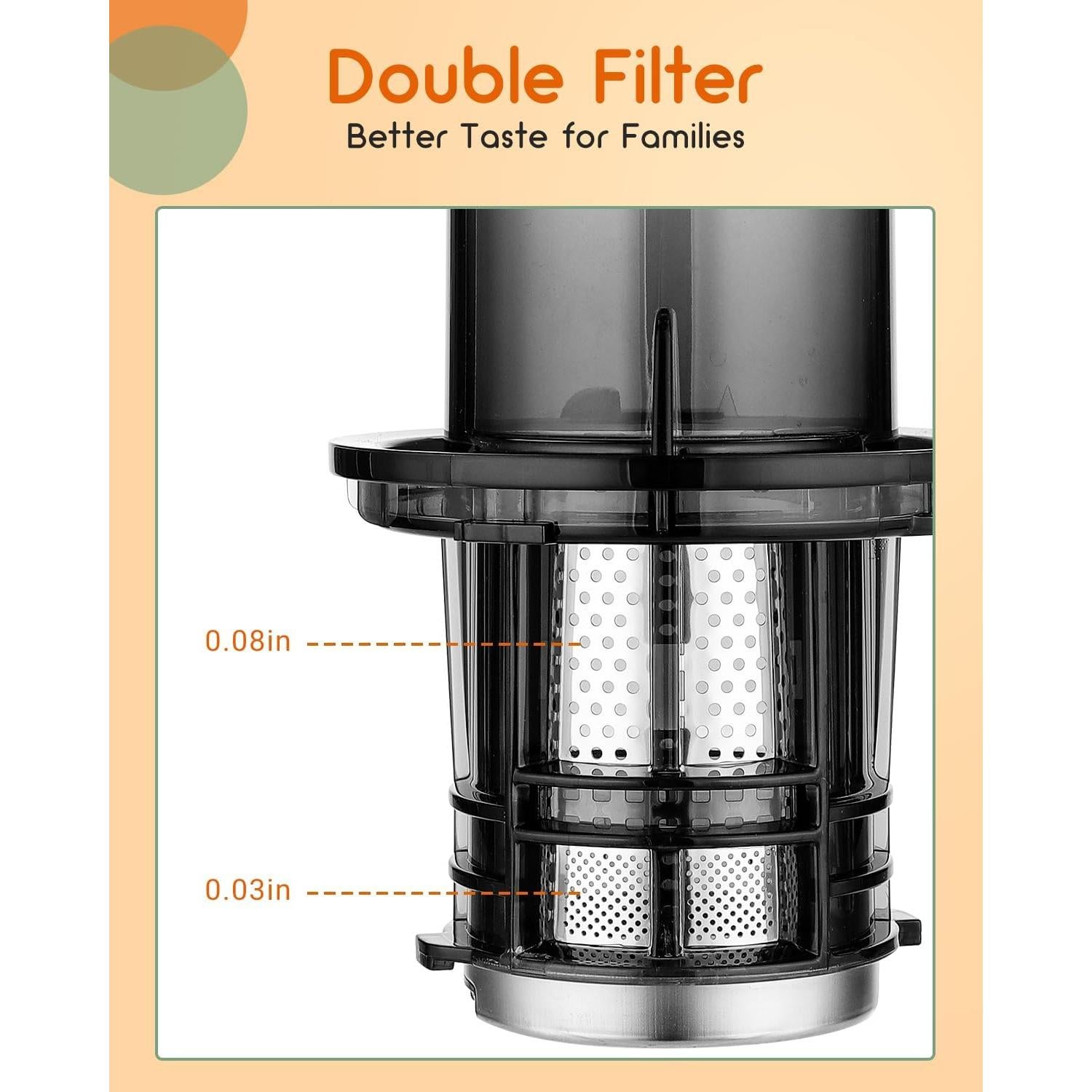 Extractor de Jugo REPALY Prensa Fría 200W 80mm Fácil Limpieza