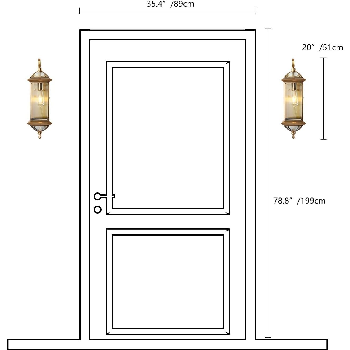 Luz de Pared Exterior Milaii 52.83 cm Cobre Impermeable