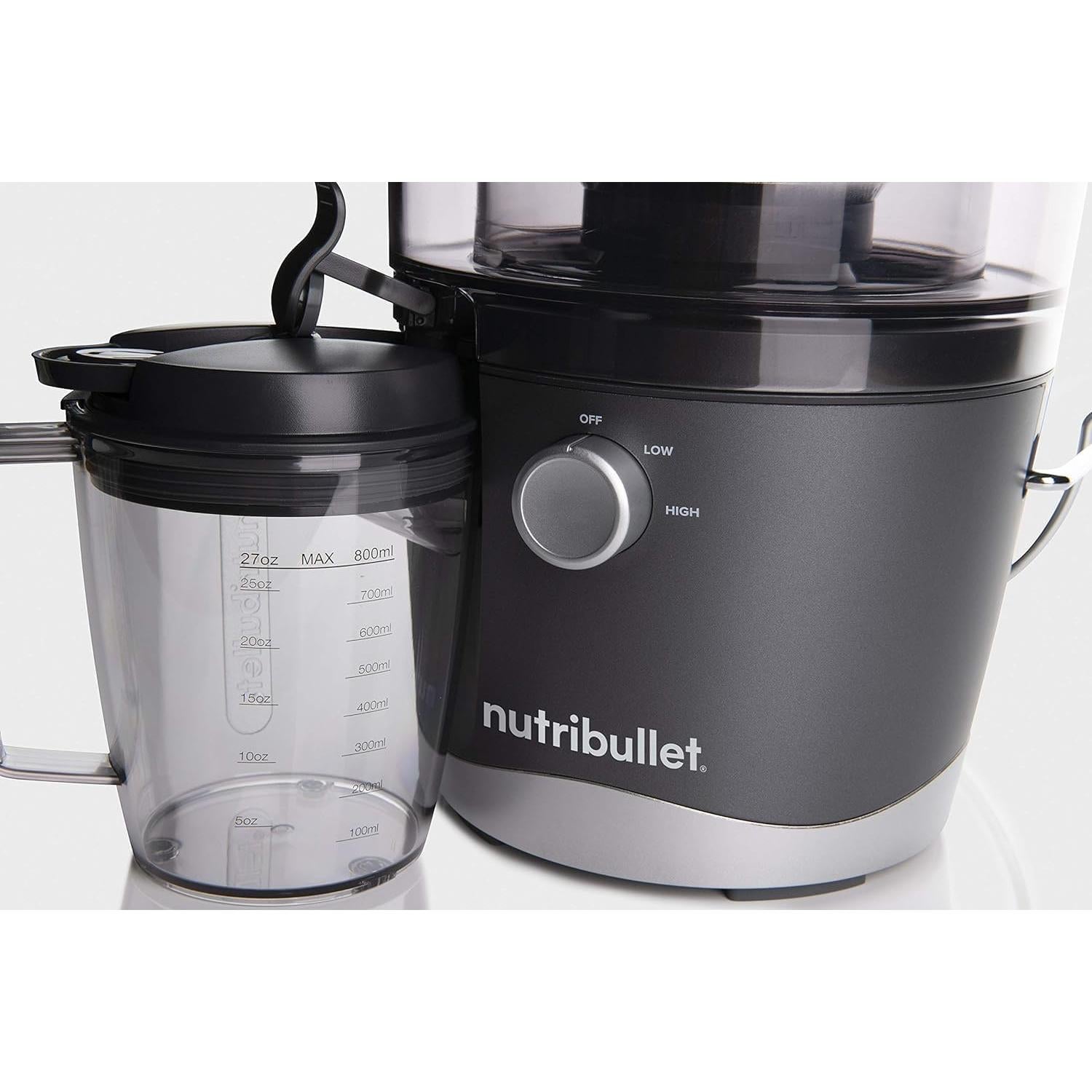 Extractor de Jugo NutriBullet 800W 1.5L Doble Velocidad Gris
