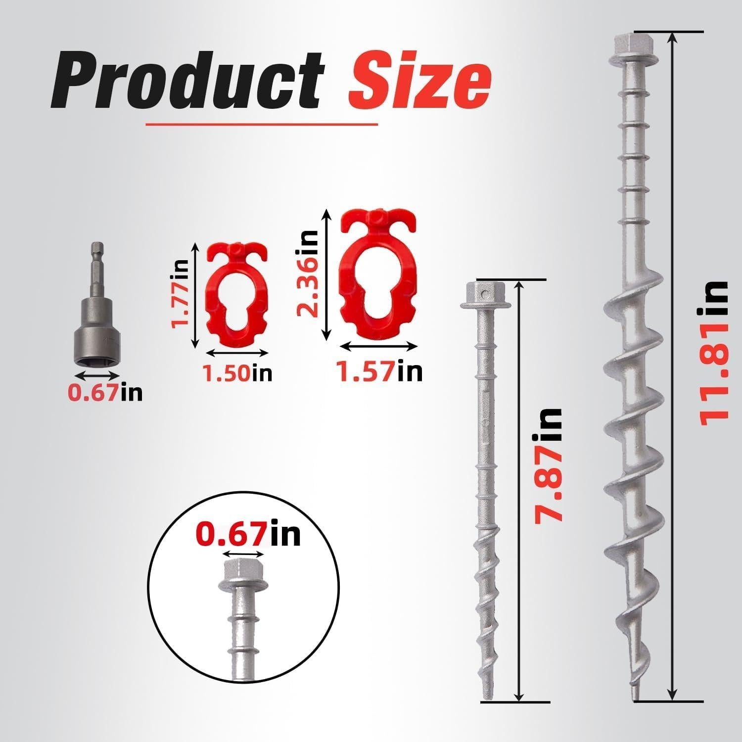 Anclajes de Tierra GarfatolRv 16 Piezas Alta Resistencia