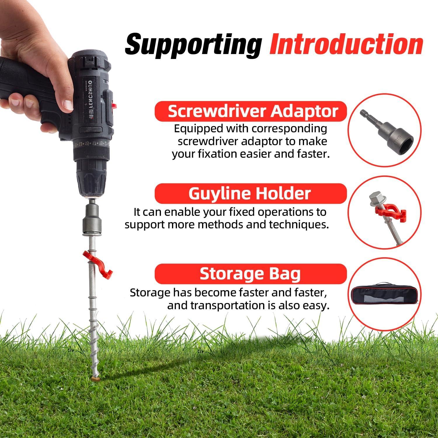 Anclajes de Tierra GarfatolRv 16 Piezas Alta Resistencia